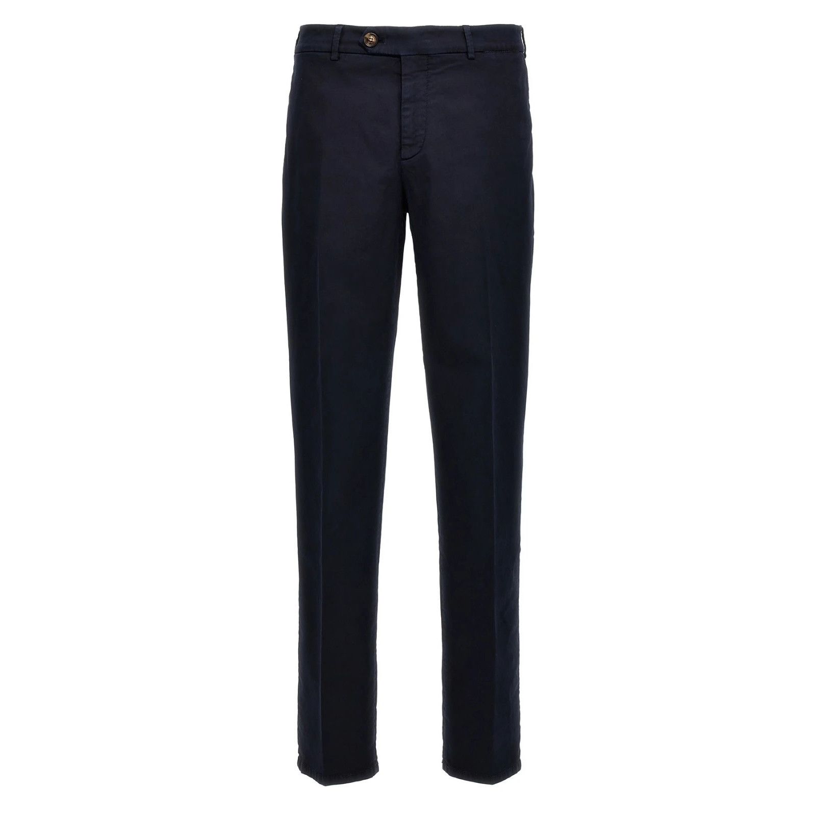 Brunello Cucinelli BRUNELLO CUCINELLI Blue Cotton Flat Front Pants New & Authen Size US 32 / EU 48 - 1 Thumbnail