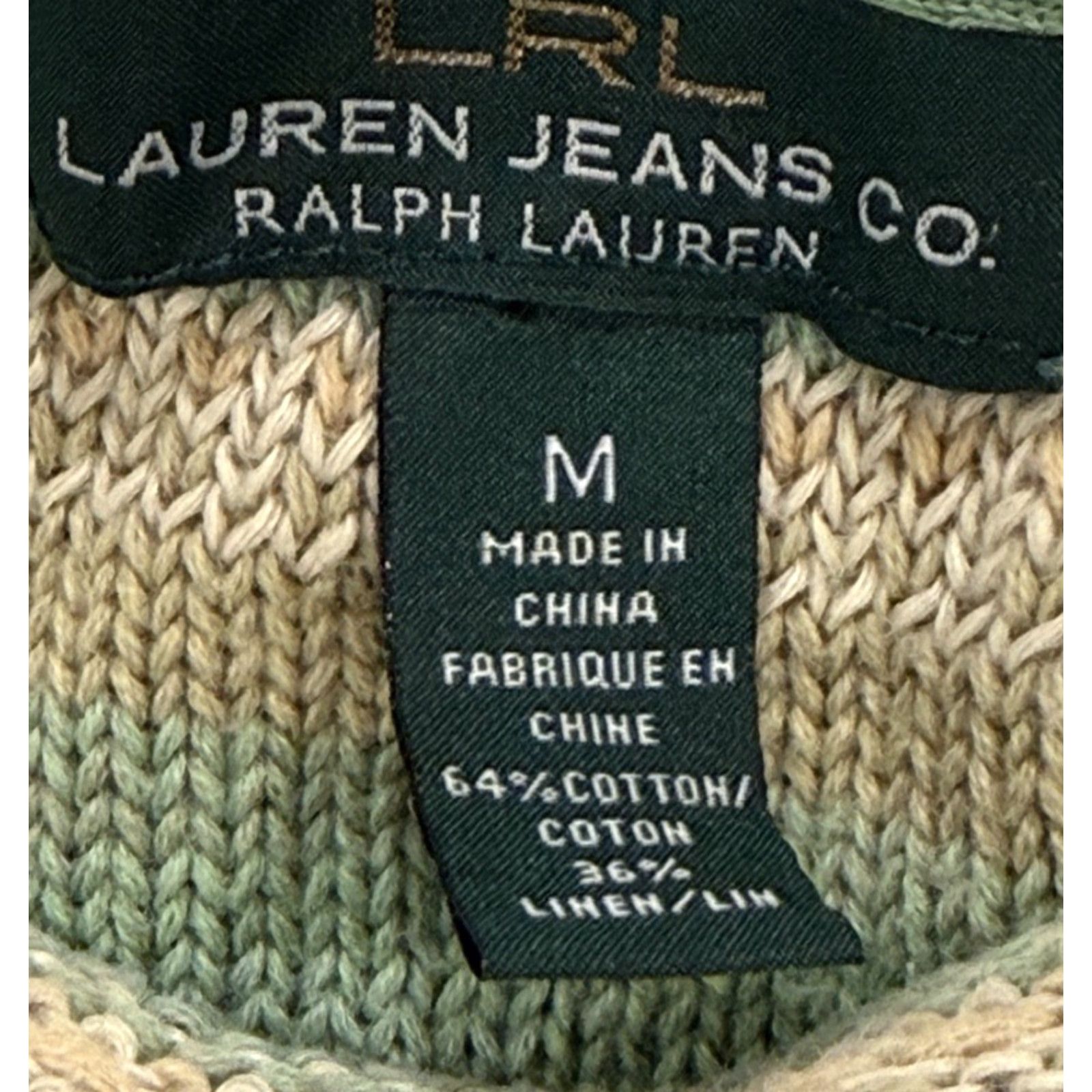 Ralph Lauren Lauren Ralph Lauren Sweater Women M Multicolor Aztec Stripe Boat Neck 3/4 Sleeve Linen Blend Knit Southwestern Size M / US 6-8 / IT 42-44 - 4 Thumbnail