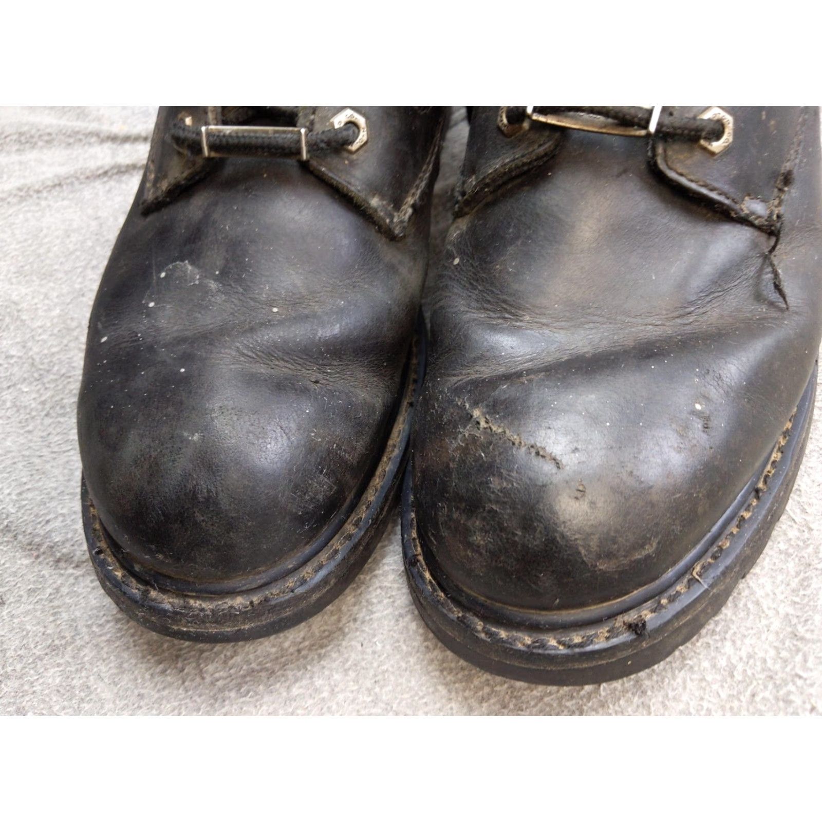 Harley Davidson Harley-Davidson Boots Mens 11.5 Black Leather Biker Motorcycle Lace Up Ankle Workwear Winter Mens Shoes Size US 12 / EU 45 - 4 Thumbnail