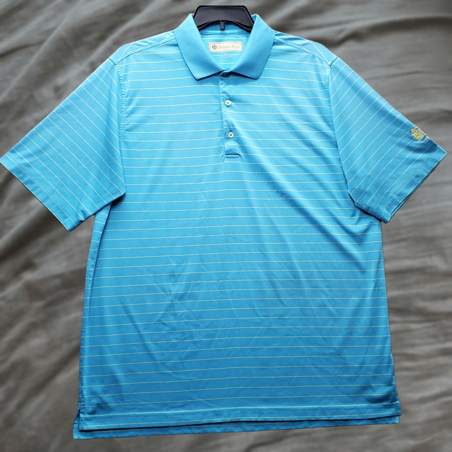 Vintage Donald Ross Polo Shirt Mens XL Multistriped Golf Performance Side Slit Popover Size US XL / EU 56 / 4 - 1 Thumbnail