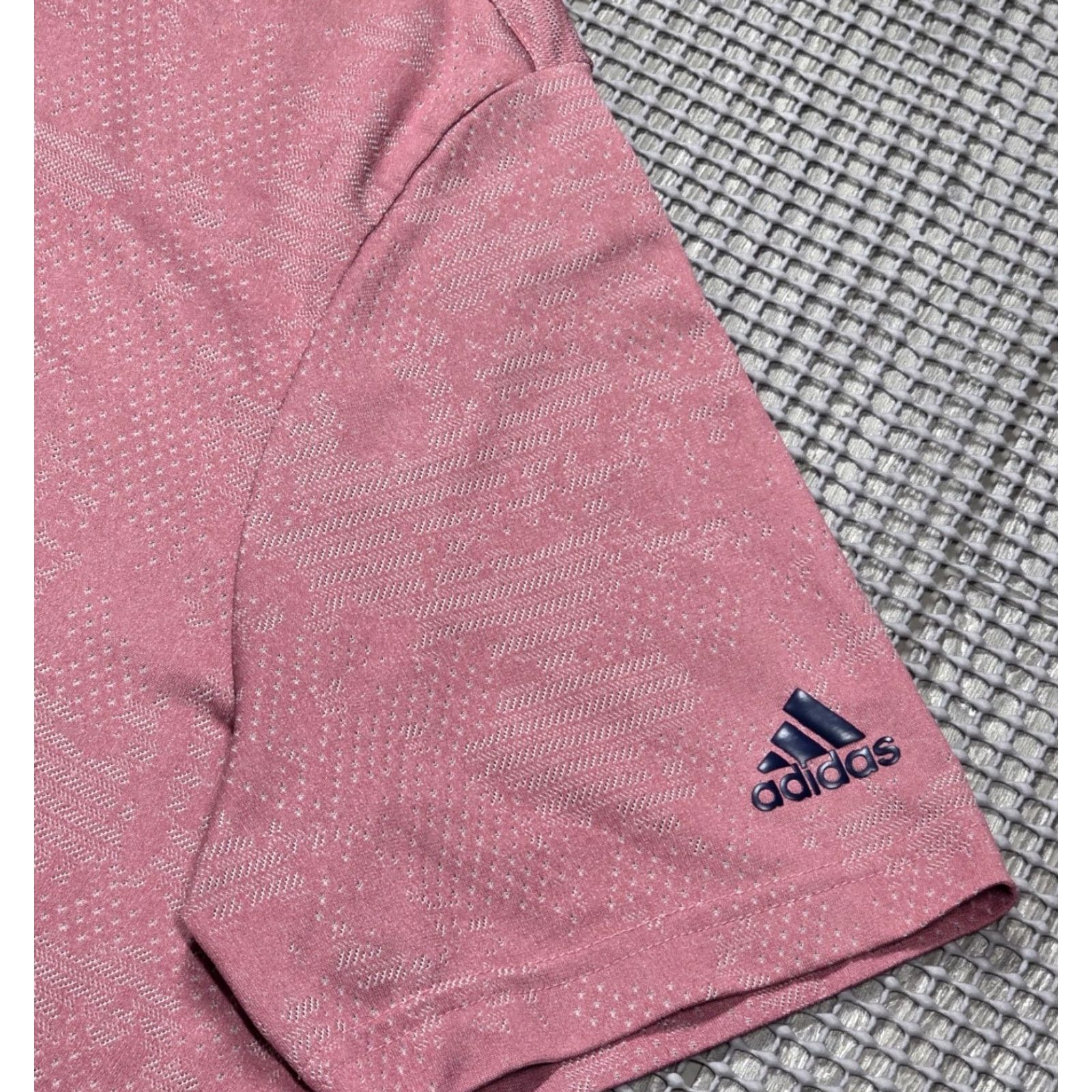 Adidas Adidas Golf Polo Shirt Textured Jacquard Mens 2XL Short Sleeve Pink Camouflage Cap Size US XXL / EU 58 / 5 - 5 Thumbnail