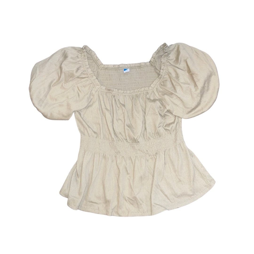 Old Navy Sage Short Puff Sleeve Smocked Babydoll Blouse Cottage Core Size M / US 6-8 / IT 42-44 - 1 Thumbnail