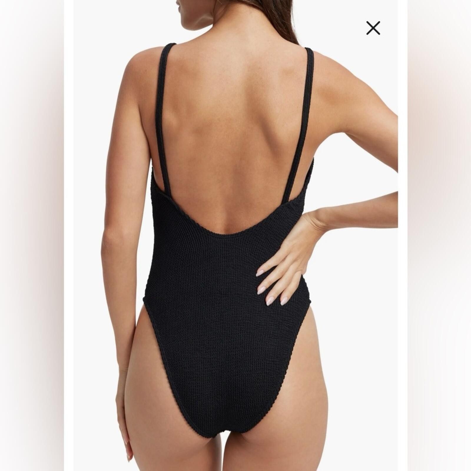 Other Good American $119 Always Fits Black High Cut One Piece S/M Size ONE SIZE - 2 Thumbnail