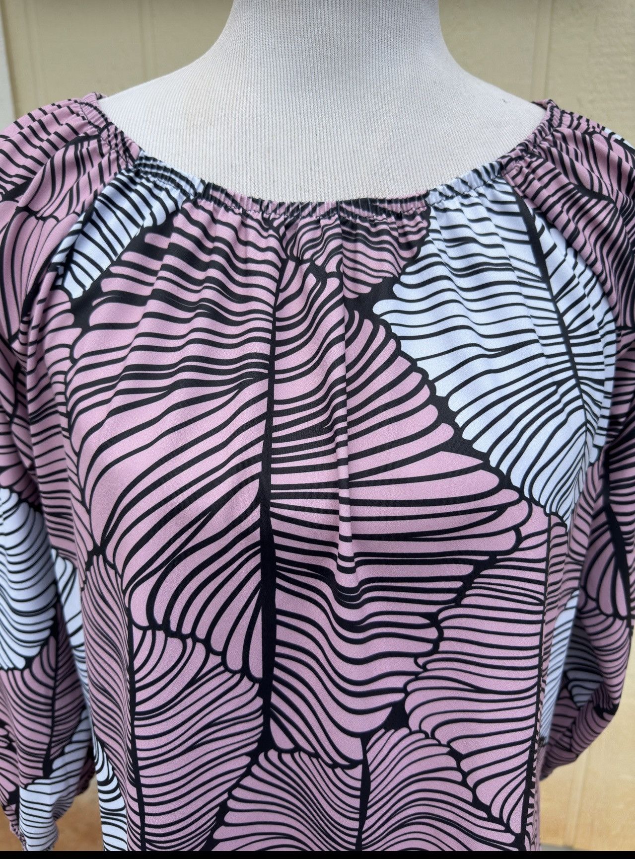 Other Manuhealii Hawaiian Blouse Purple/White Women's Medium Size M / US 6-8 / IT 42-44 - 3 Thumbnail