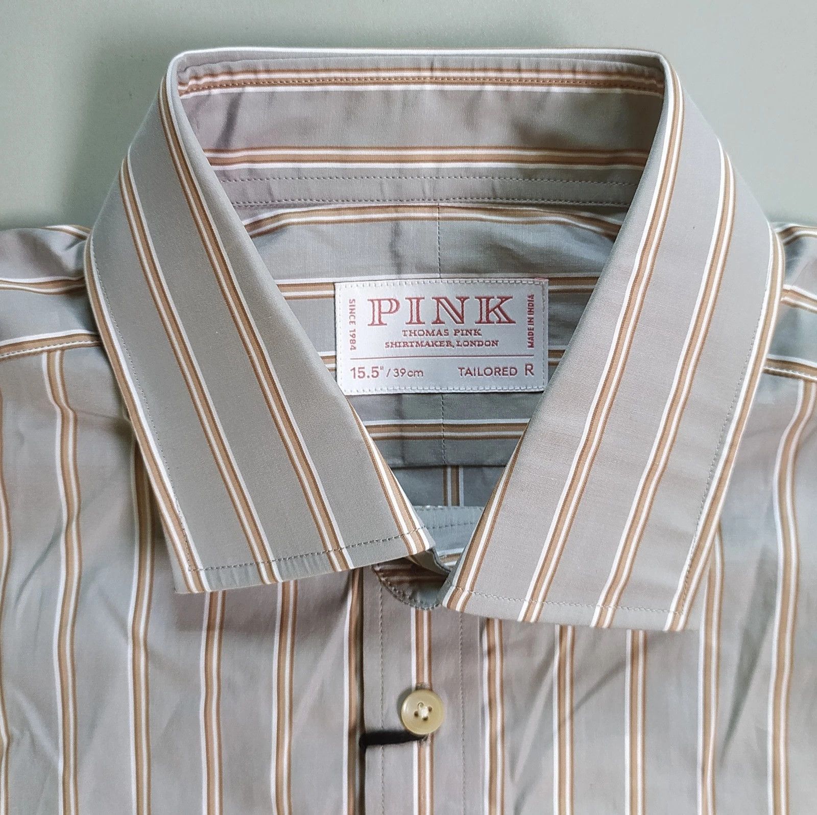 Thomas Pink Thomas Pink Tailored Fit Stripe Formal Shirt T 0024 Size US S / EU 44-46 / 1 - 3 Thumbnail