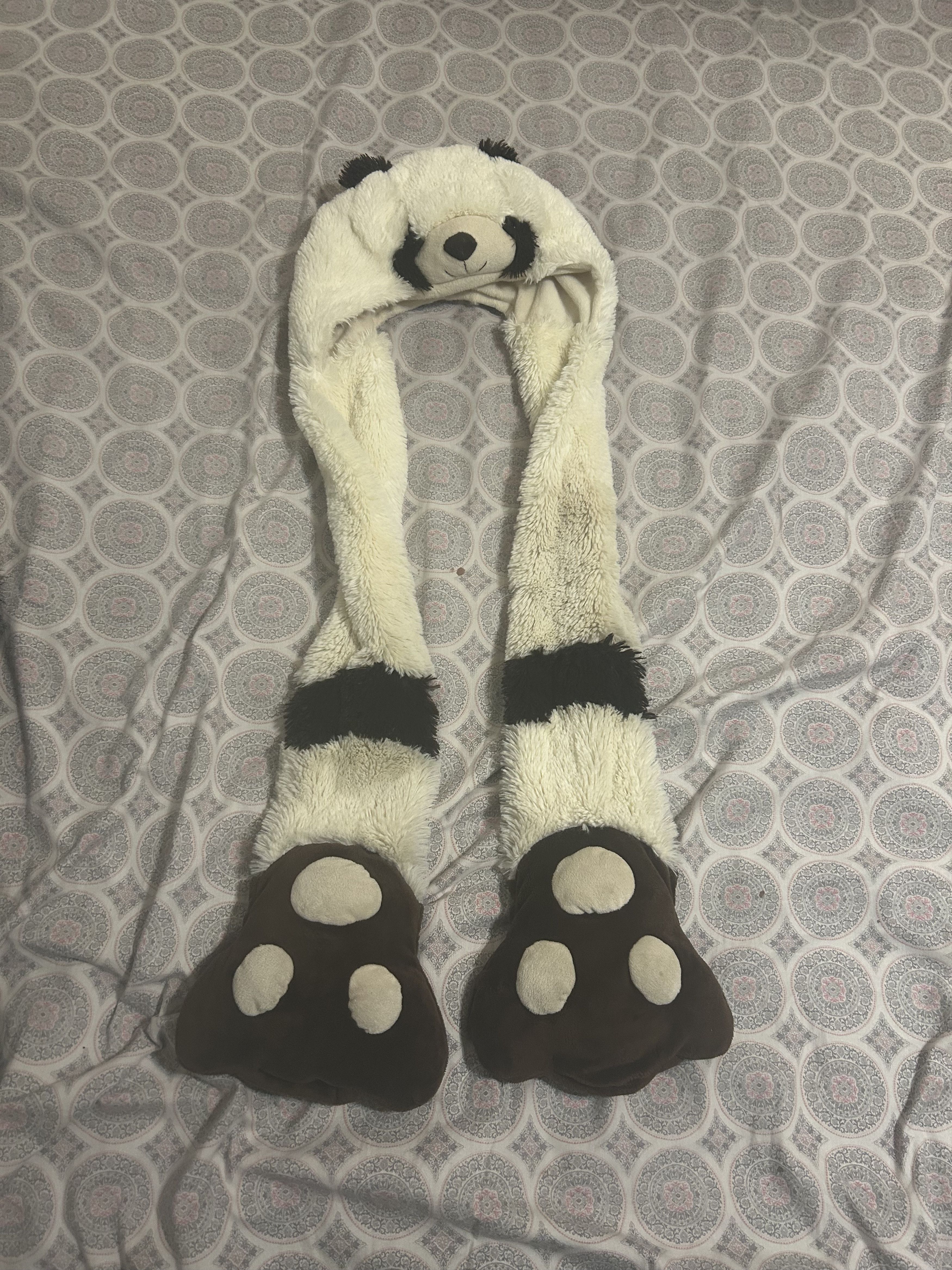 Other Panda Hat with connected paw hands Size ONE SIZE - 1 Thumbnail