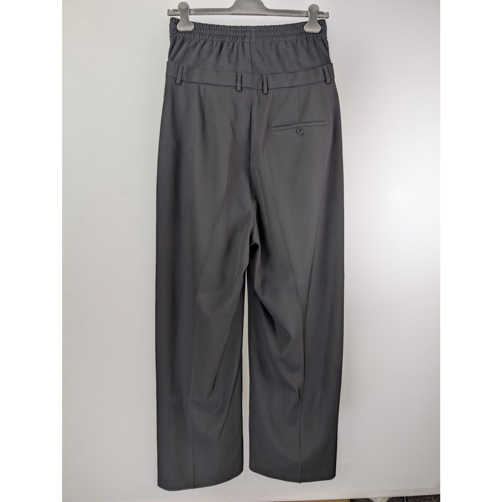 Balenciaga o1rshd1 Dry Wool Twill Hybrid Tailoring Pants in Black Size US 30 / EU 46 - 15 Thumbnail
