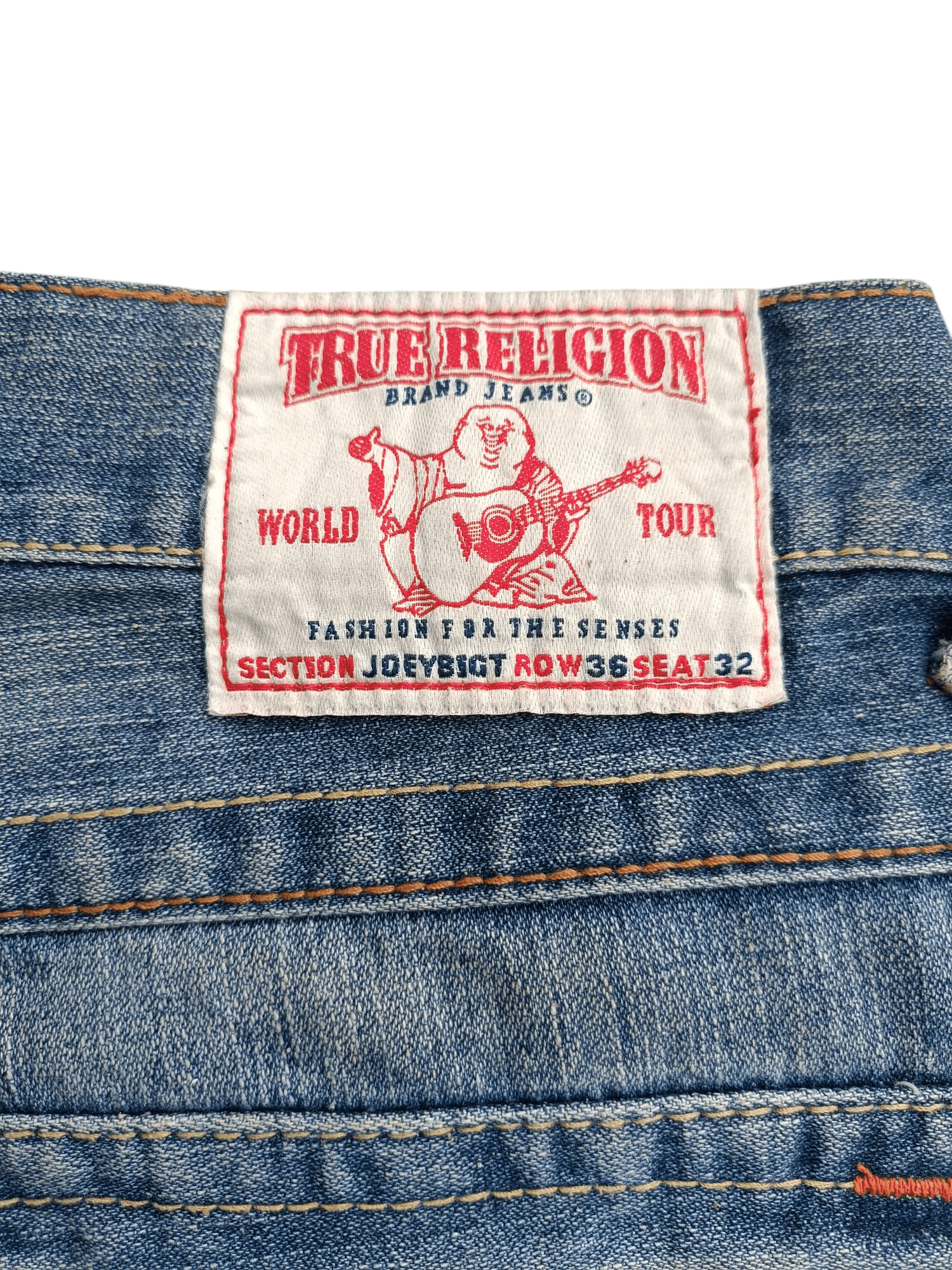True Religion × Vintage FLARED🔥True Religion Joey Big T Rainbow Distressed Jeans Size US 30 / EU 46 - 11 Thumbnail