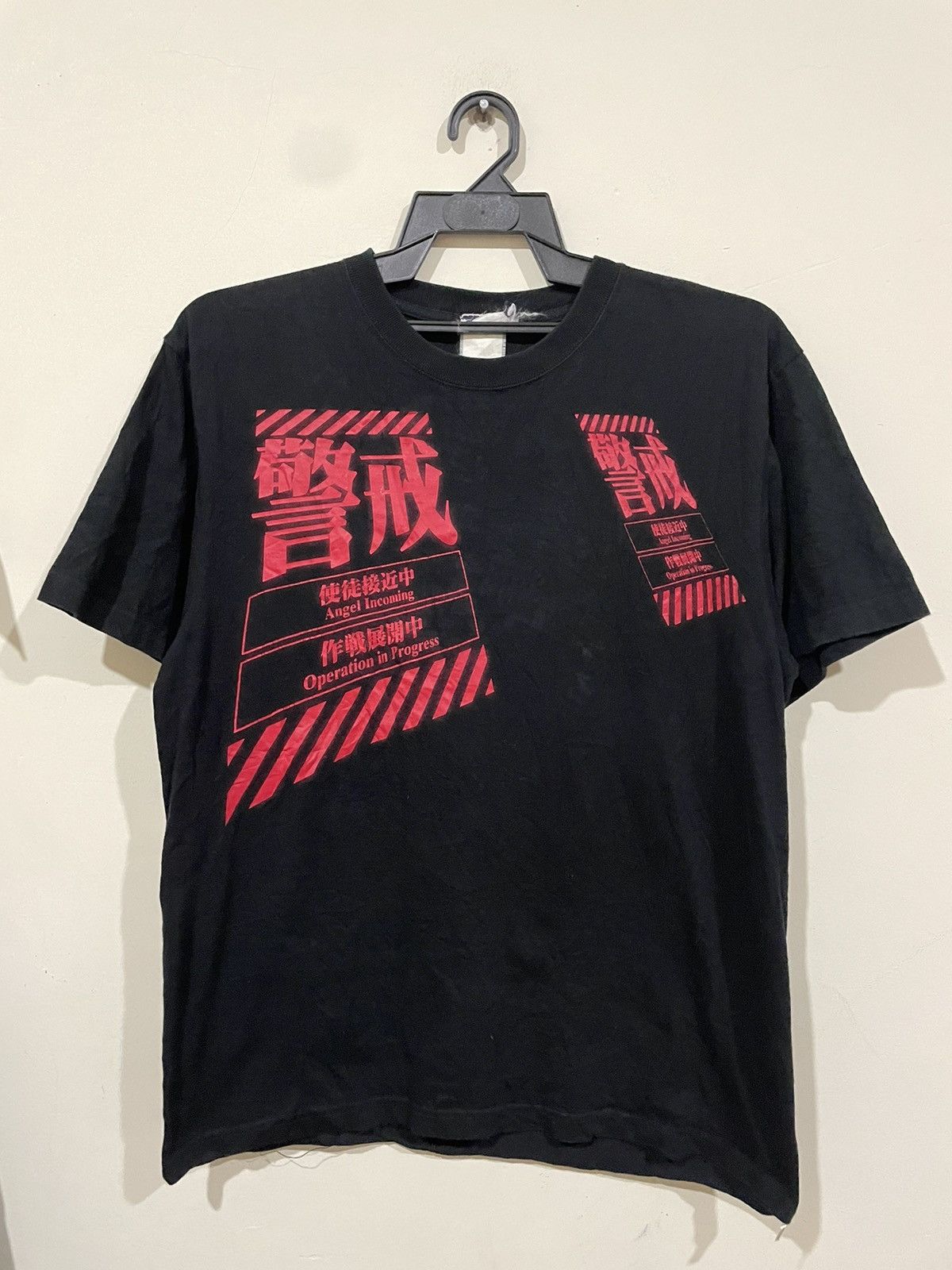 Anime × Japanese Brand Evangelion Genesis Angel Incoming Operation In Progress Tee Size US M / EU 48-50 / 2 - 1 Thumbnail