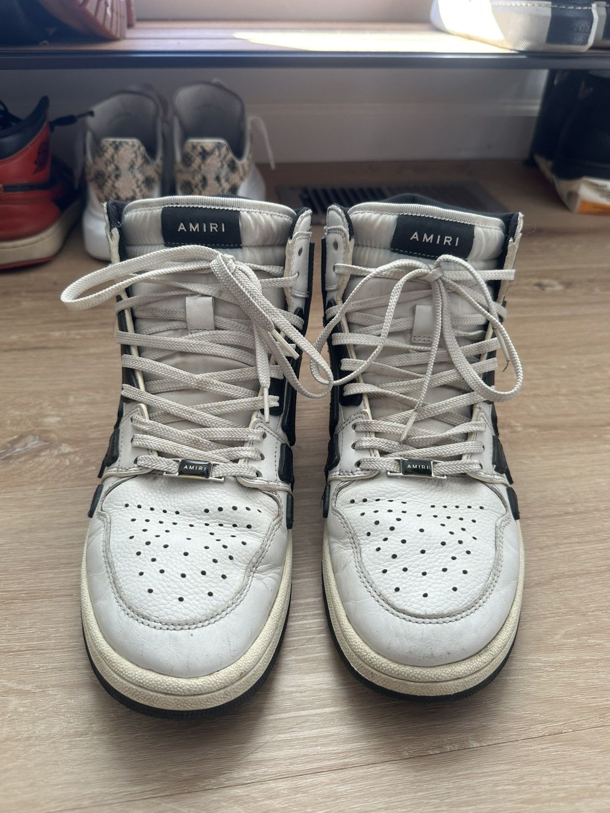 Amiri Skeleton High White/Black EU42