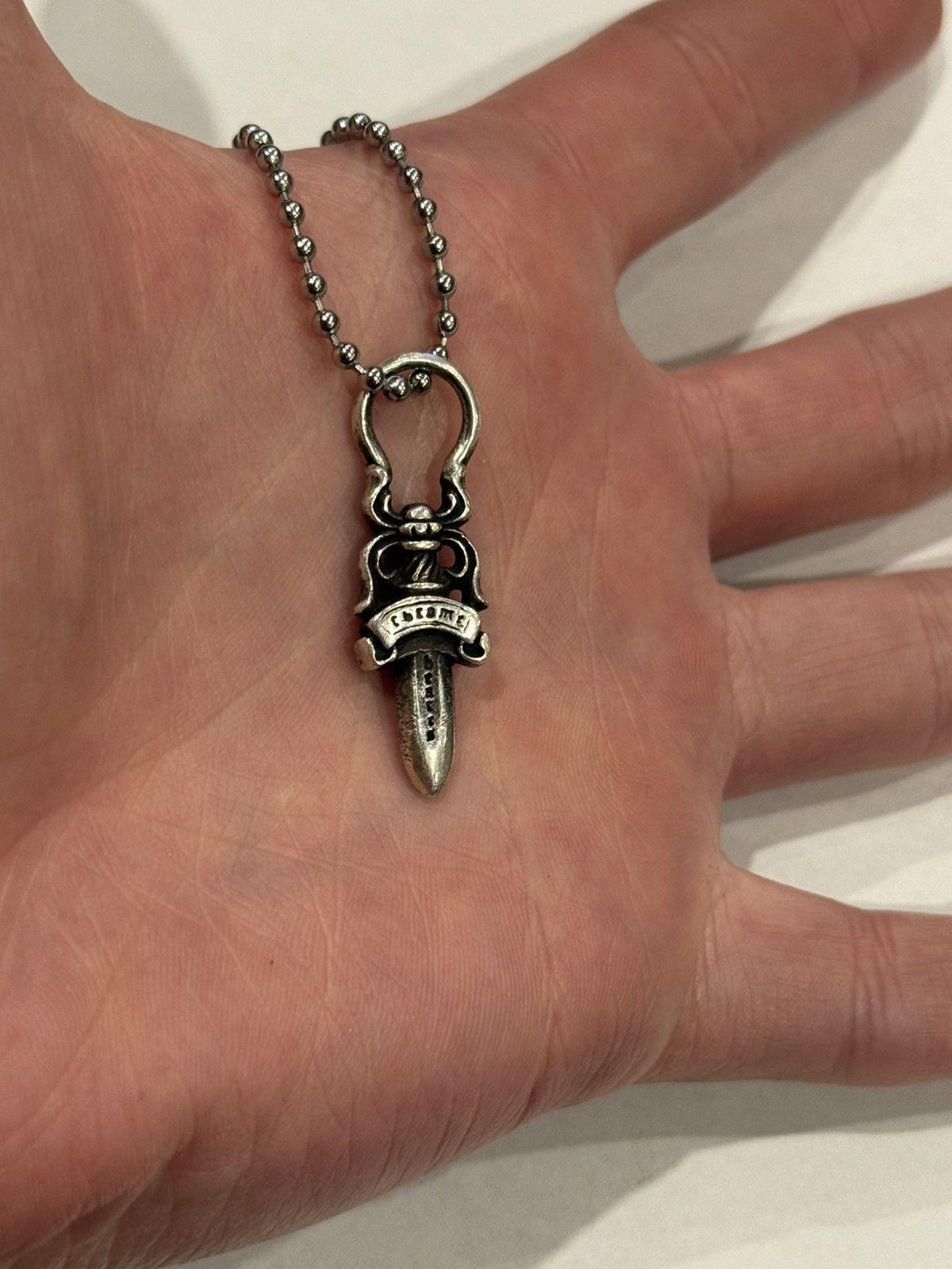 Chrome Hearts Chrome Hearts Dagger Pendant Silver Ball Chain Necklace .925 Size ONE SIZE - 4 Thumbnail