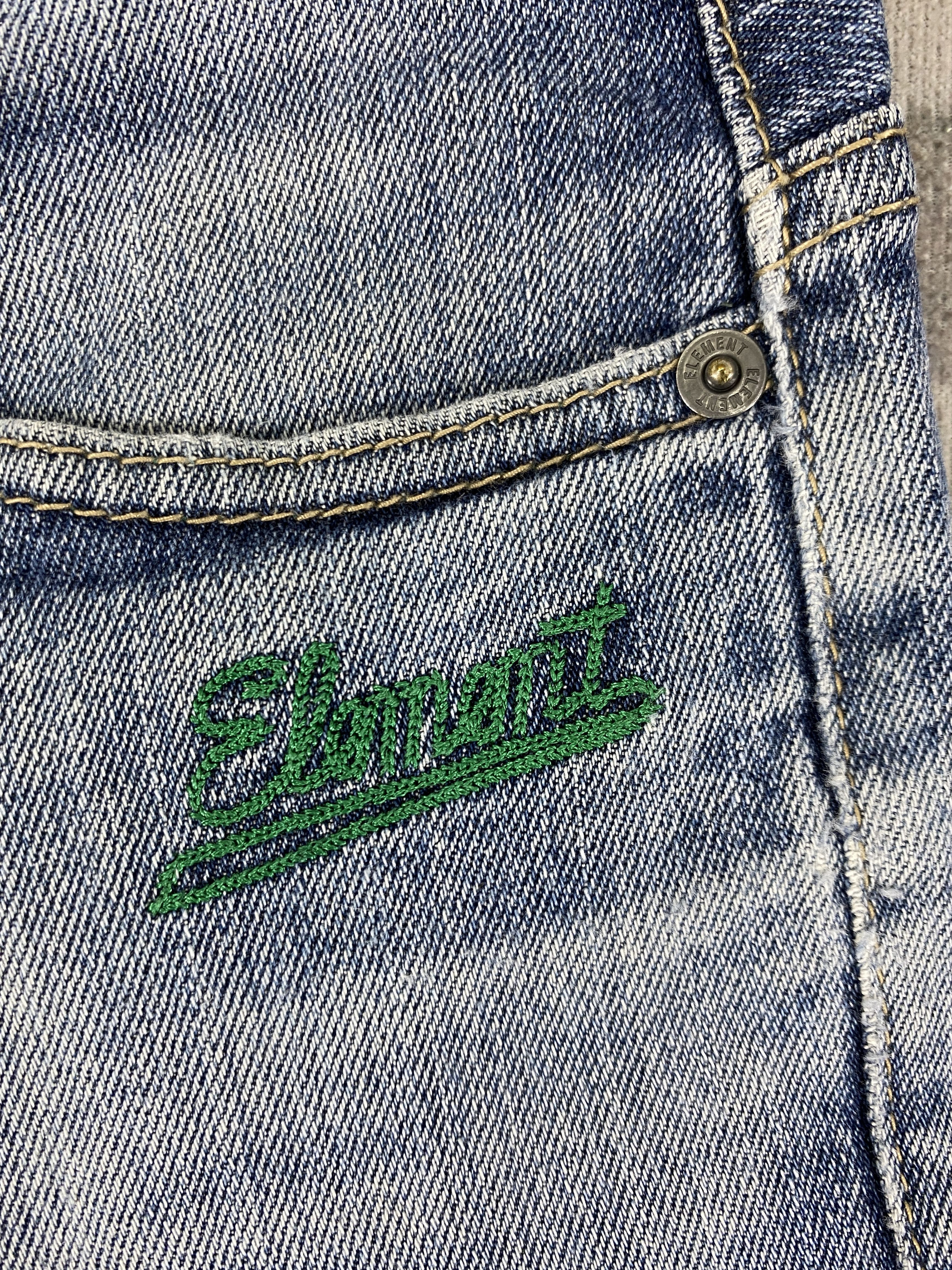 Japanese Brand Distressed Blue Vintage Element Jeans 32x29.5 Denim- JN3596 Size US 32 / EU 48 - 13 Thumbnail