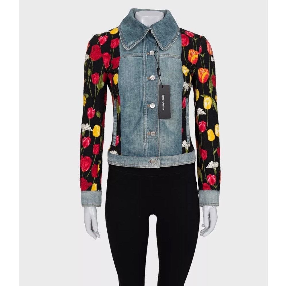 Dolce & Gabbana Dolce & Gabbana Floral Cotton Jacket IT38 XS Size XS / US 0-2 / IT 36-38 - 1 Thumbnail