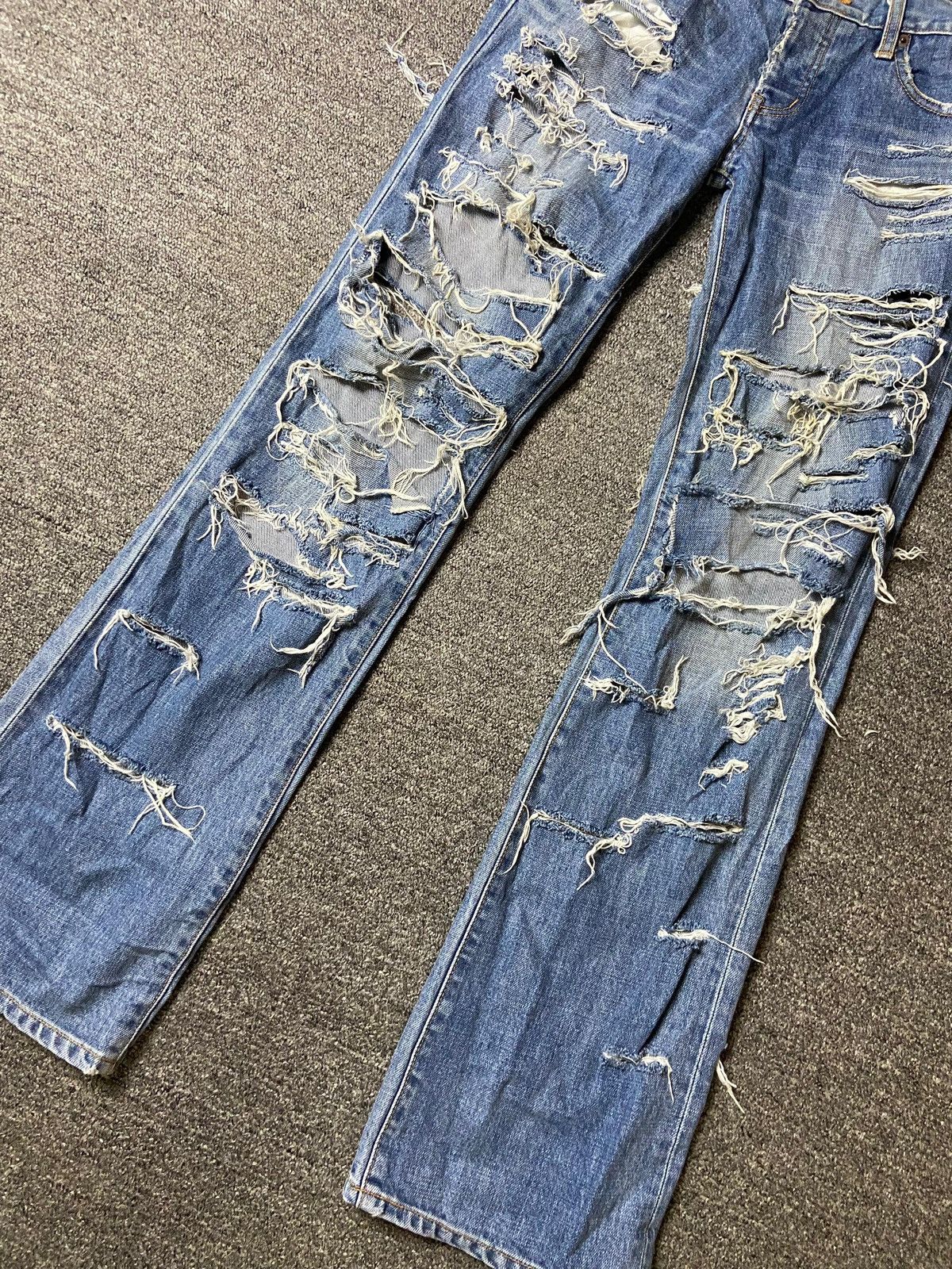 Japanese Brand × Vintage Material Girl Destroyed Distressed Denim Ripped Jeans (123) Size 30" / US 8 / IT 44 - 8 Thumbnail