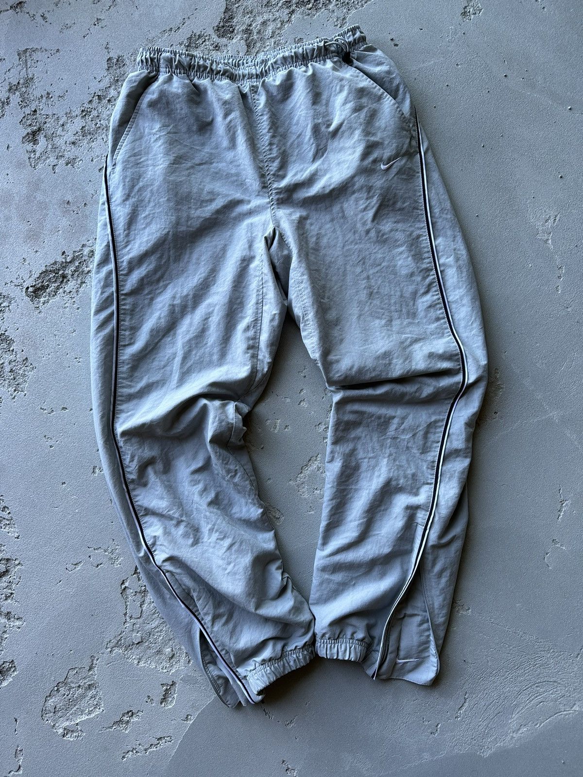 Nike Vintage Y2K Nike Nylon Drill Track Pants Double Swoosh Size US 32 / EU 48 - 1 Thumbnail