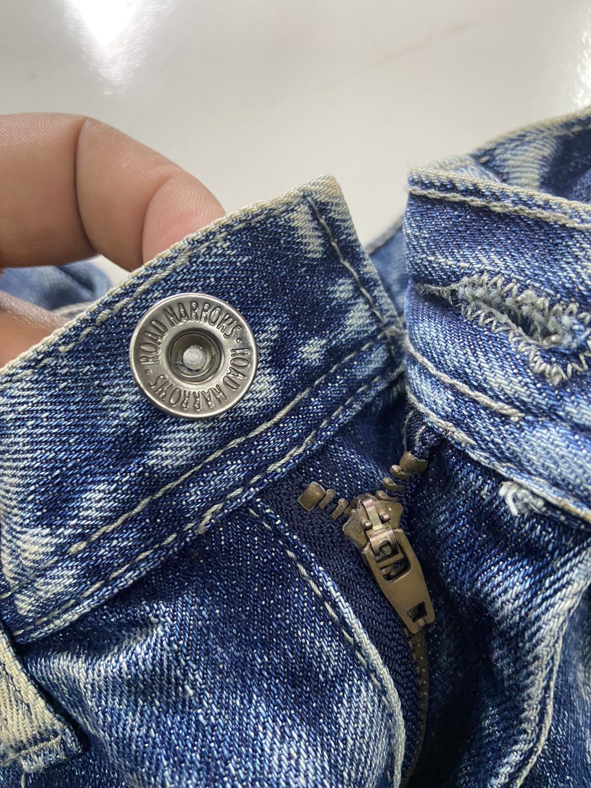 If Six Was Nine ROAD NARROWS DISTRESSED PAINTED STYLE DENIM JEANS Size US 28 / EU 44 - 10 Thumbnail