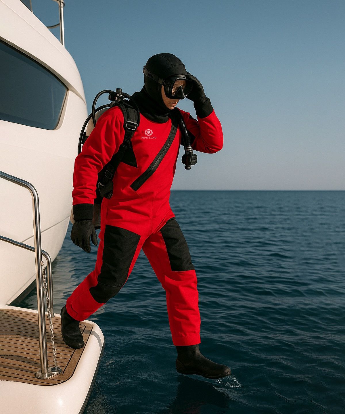 Henri Lloyd Henri Lloyd Cobra dry suit Black Red Marine technology Size US 26 / EU 42 - 1 Thumbnail