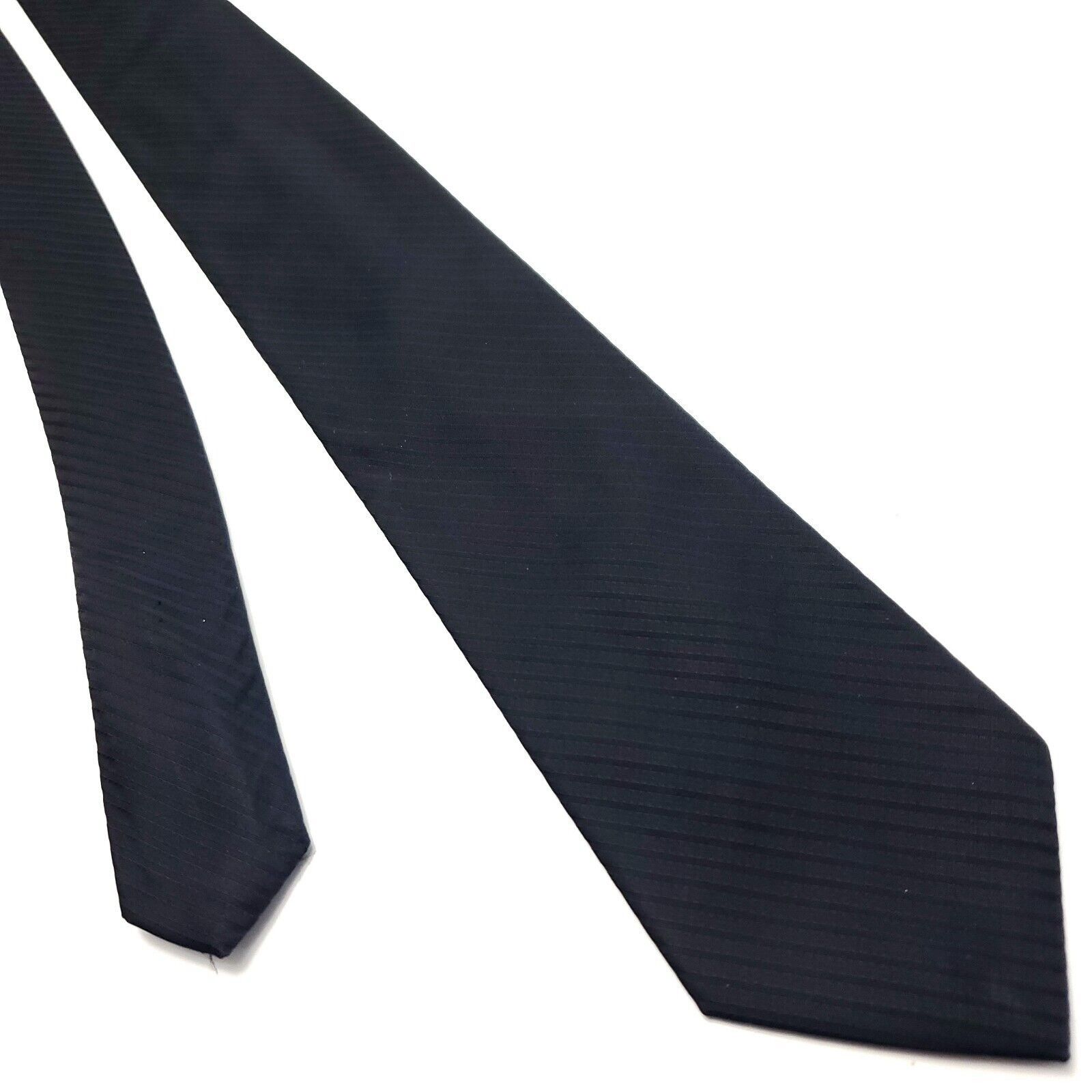 Croft & Barrow Croft & Barrow Gray Silk Tie Woven Skinny Pencil Striped Size ONE SIZE - 1 Thumbnail