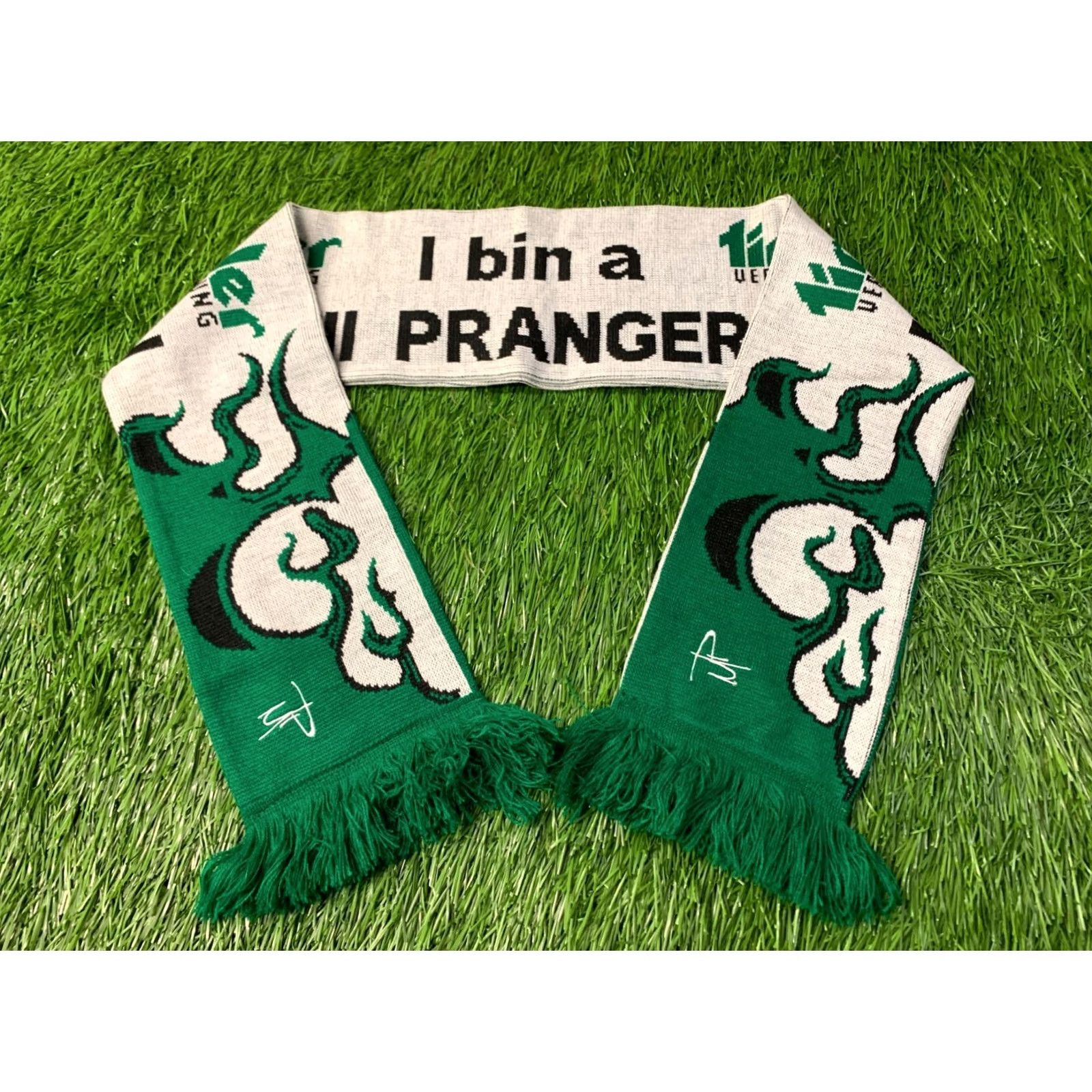 Vintage Official Product Scarf Mens One Size White Green TIROLER VERSICHERUNG AUSTRIA Casual Scarf Size ONE SIZE - 2 Thumbnail