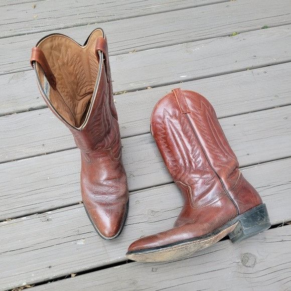 Mason's Vintage 60s Mason Shoes Brown Leather Western Cowboy Motorcy Size US 11 / EU 44 - 1 Thumbnail