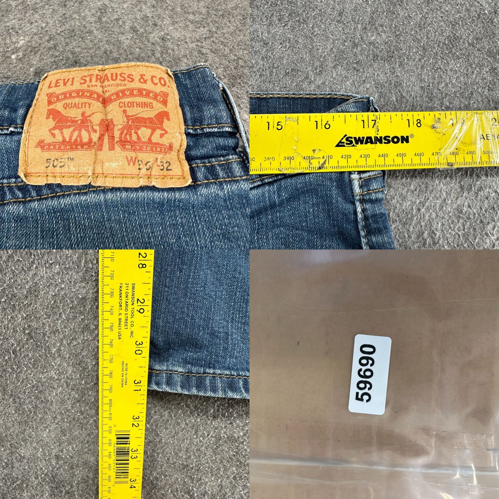 Levi's Levi's 505 Jeans Mens 36x32 Blue Regular Fit Straight Medium Wash Cotton Stretch Jeans Mens 36 Blue Regular Straight 505 Levi's 500 Series Vintage No Size US 36 / EU 52 - 8 Thumbnail