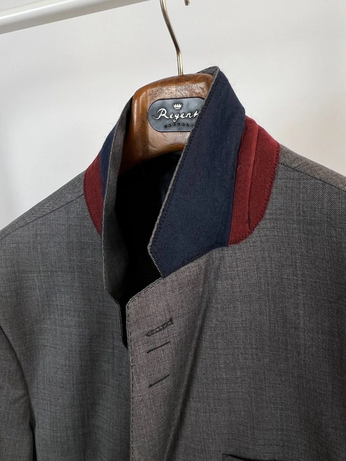 Hackett × Loro Piana Hackett Mayfair ing Loro Piana 120's Wool Grey Blazer Size 48R - 12 Thumbnail