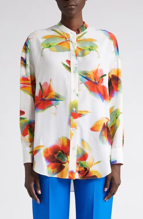 Alexander McQueen o1y0325 Floral Shirt in Multicolor Size S / US 4 / IT 40 - 3 Thumbnail