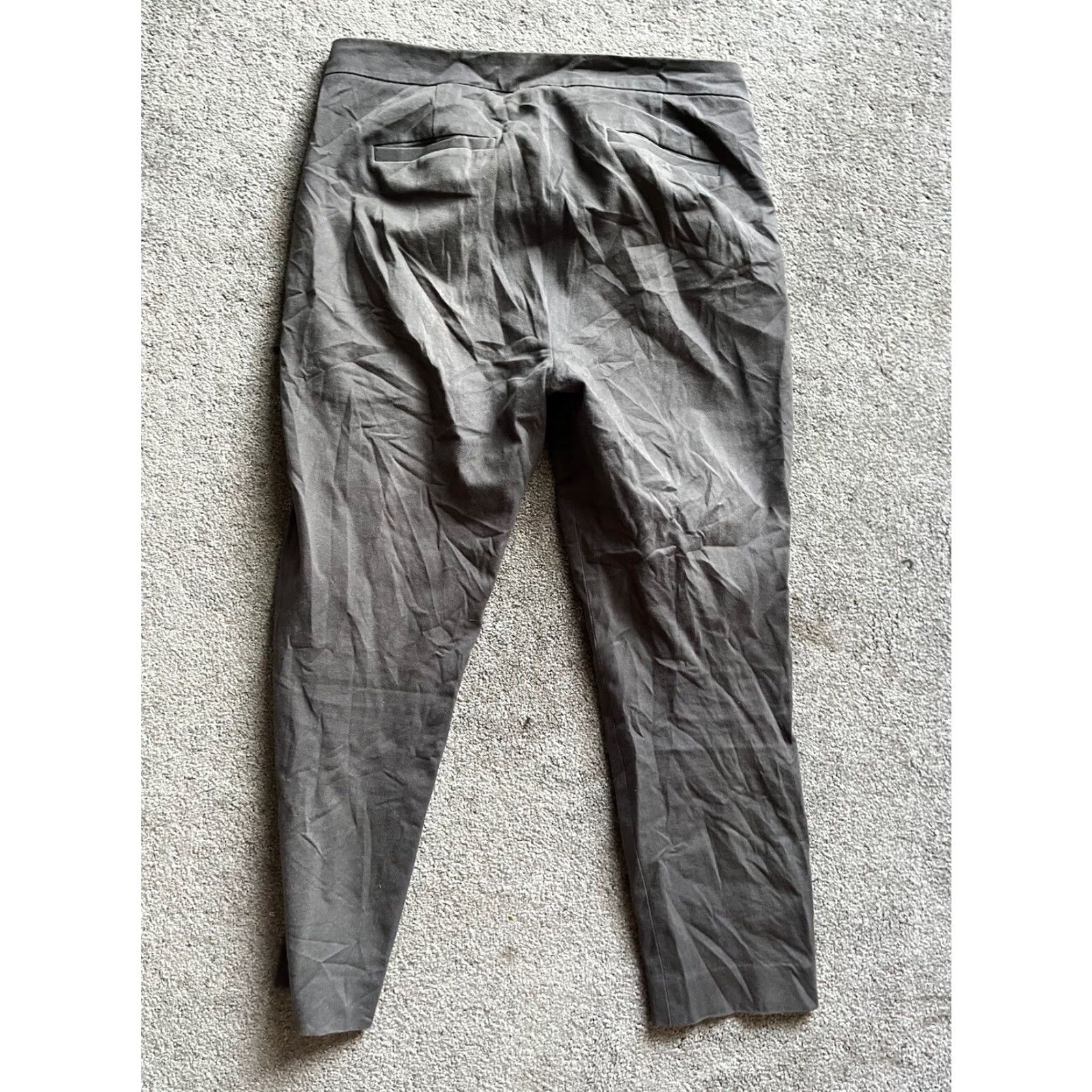 J.Crew J.CREW Women's Gray Cropped Martie Pants Bi-Stretch Cotton Size 6 Regular Size 28" / US 6 / IT 42 - 3 Thumbnail