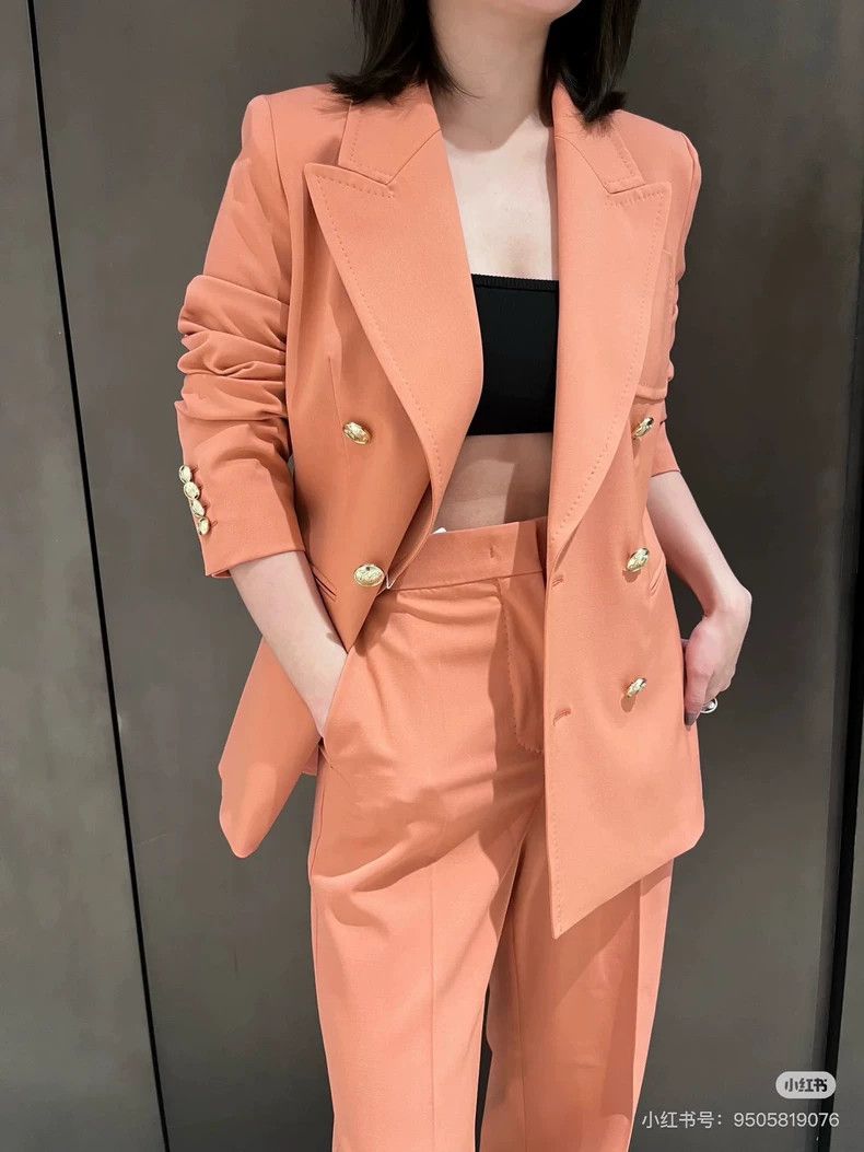 Max Mara Max Mara Double-breasted Camel Suit Jacket Size L / US 10 / IT 46 - 7 Thumbnail