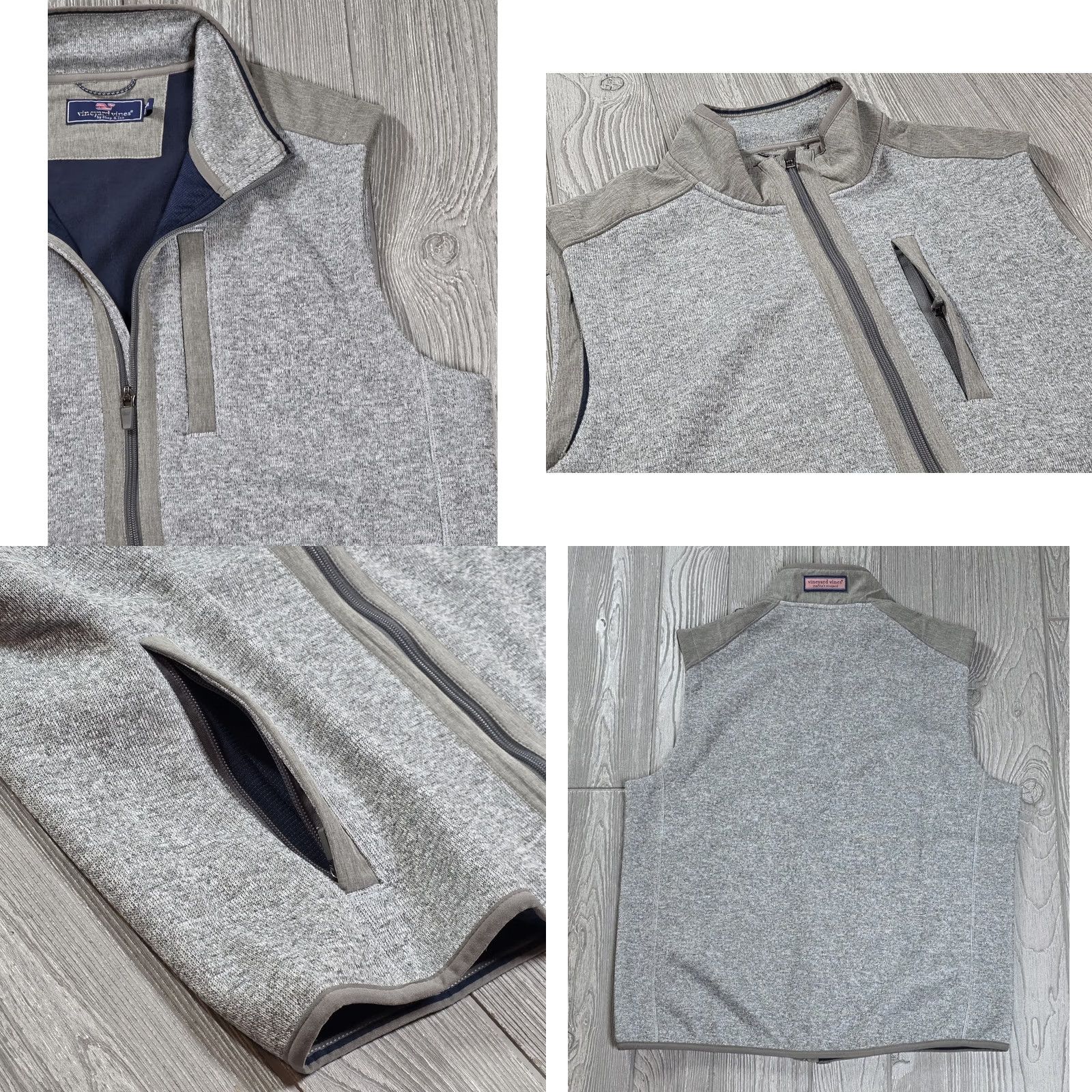 Vineyard Vines Vineyard Vines Mountain Fleece Sweater Vest Mens Medium Gray Full Zip Polyester Size US M / EU 48-50 / 2 - 8 Thumbnail