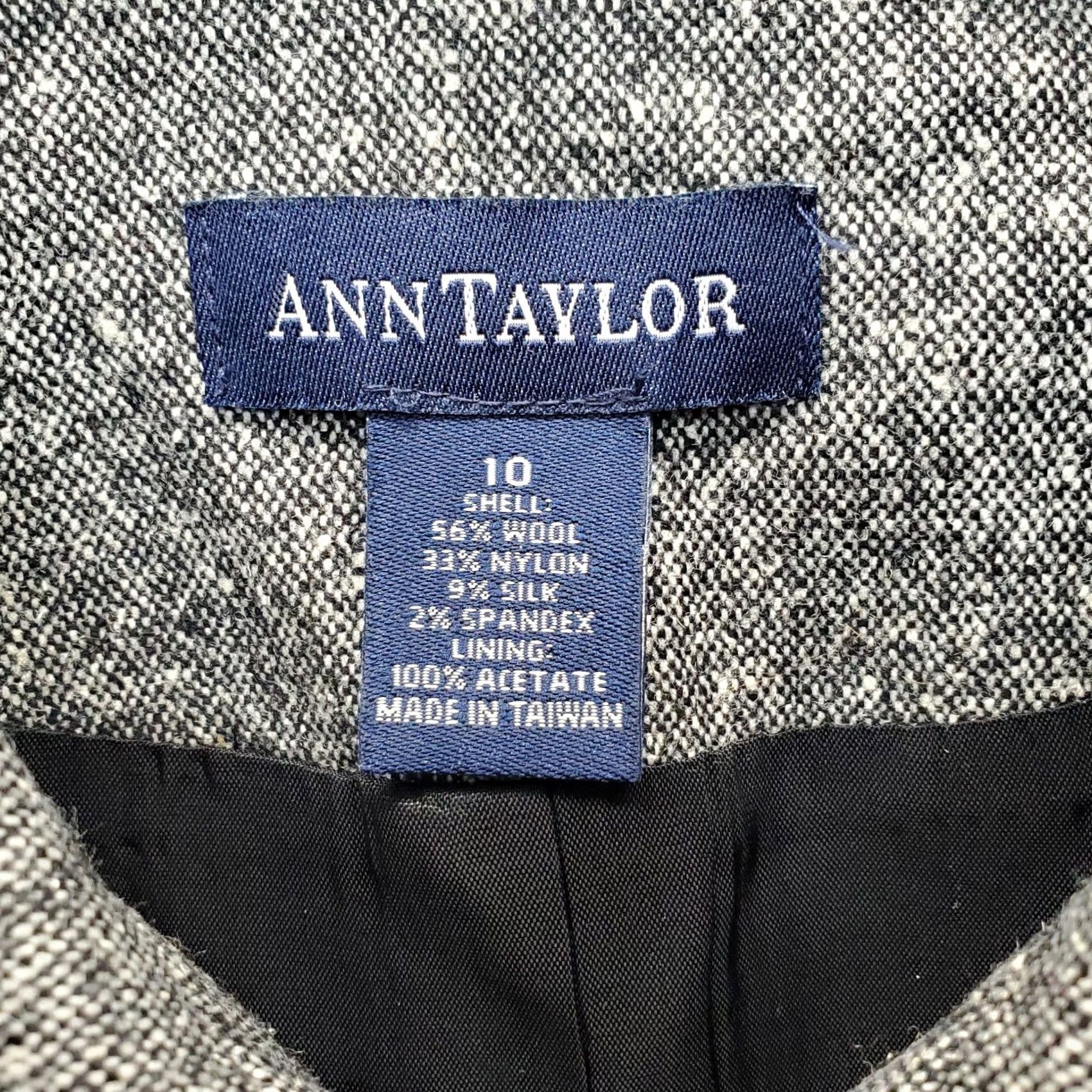 Ann Taylor Ann Taylor Jacket Womens 10 Multi Lined Stretch Long Sleeve Collared Full Zip Shirt Size L / US 10 / IT 46 - 7 Thumbnail