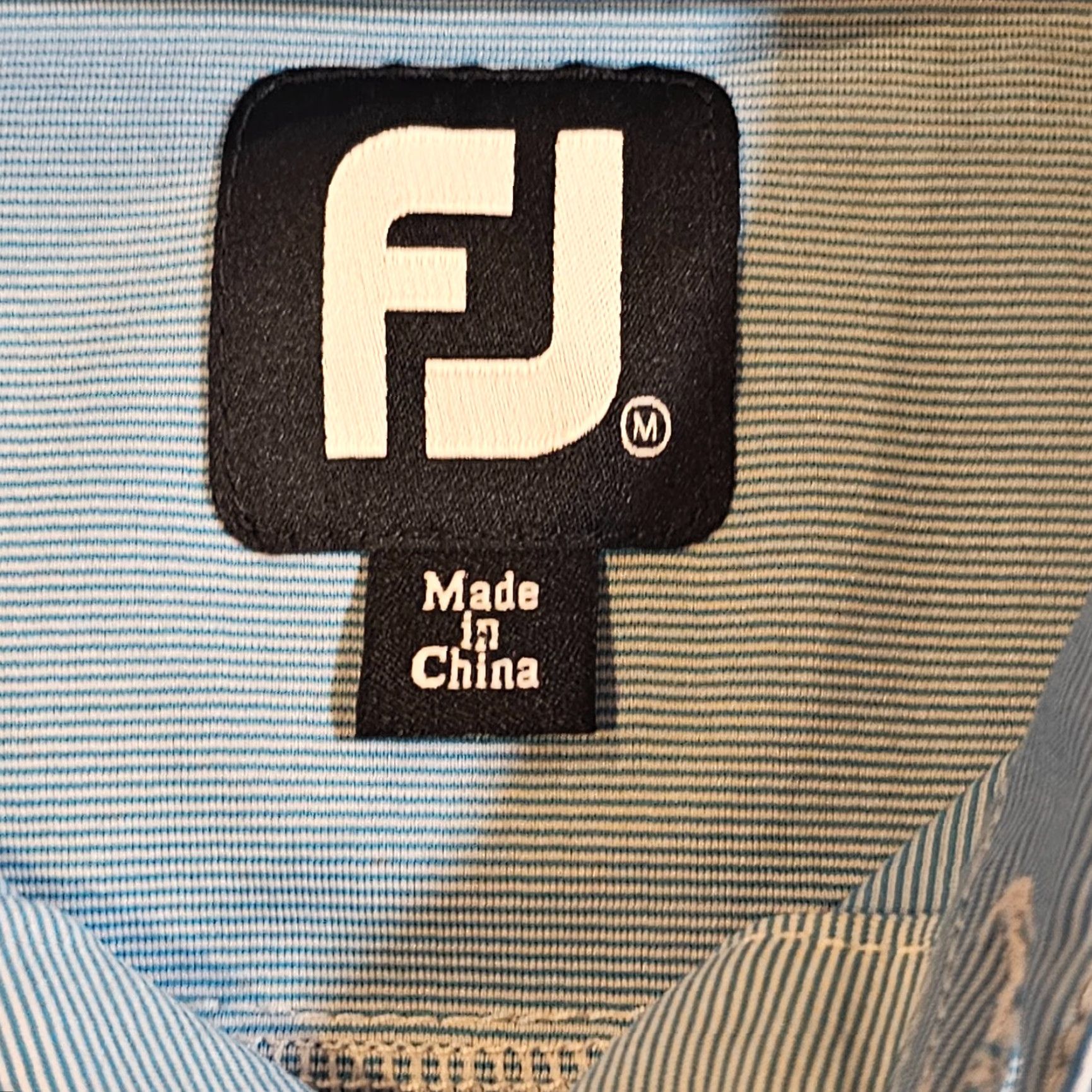 Footjoy Footjoy Polo Shirt Men Medium Blue Stripe Marine Corp USMC Golf Stretch Casual Basic Size US M / EU 48-50 / 2 - 3 Thumbnail