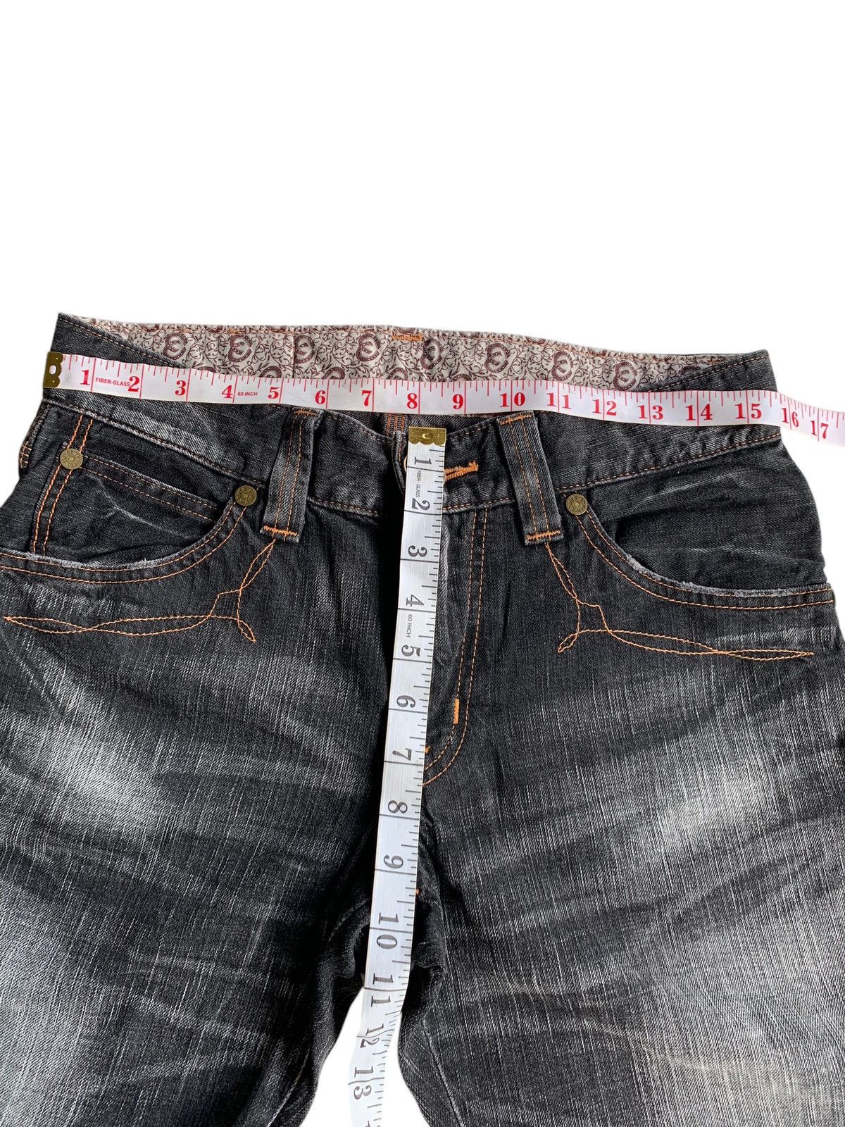 Edwin × If Six Was Nine × Kapital EDWIN 503 NAVAJO STYLE FADED & RUSTY MUDMAX DISTRESSED DENIM Size US 31 - 17 Thumbnail