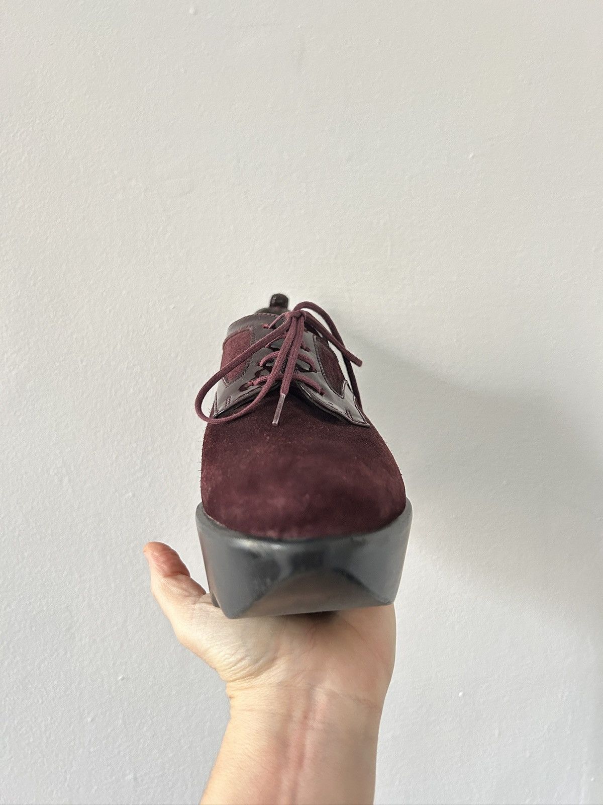 Robert Clergerie Robert Clergerie burgundy wedges made in France Size US 6.5 / IT 36.5 - 8 Thumbnail