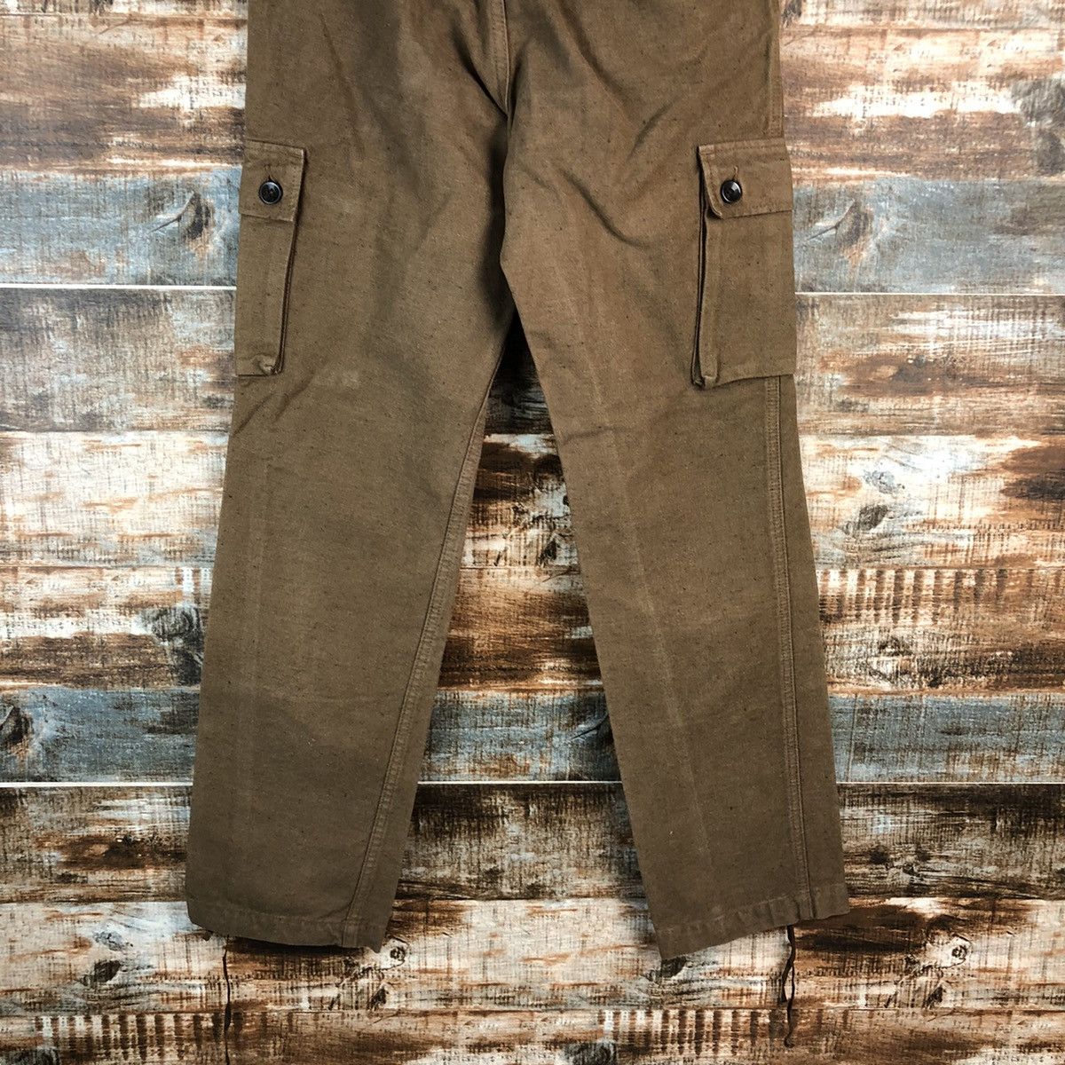 Japanese Brand Domingo Co Brown Cargo Multipocket Pants #A2437 Size US 27 - 17 Thumbnail