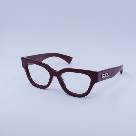Gucci Gucci GG1837O 003 Eyeglasses Burgundy 51mm Cat Eye Frame Size ONE SIZE - 1 Thumbnail