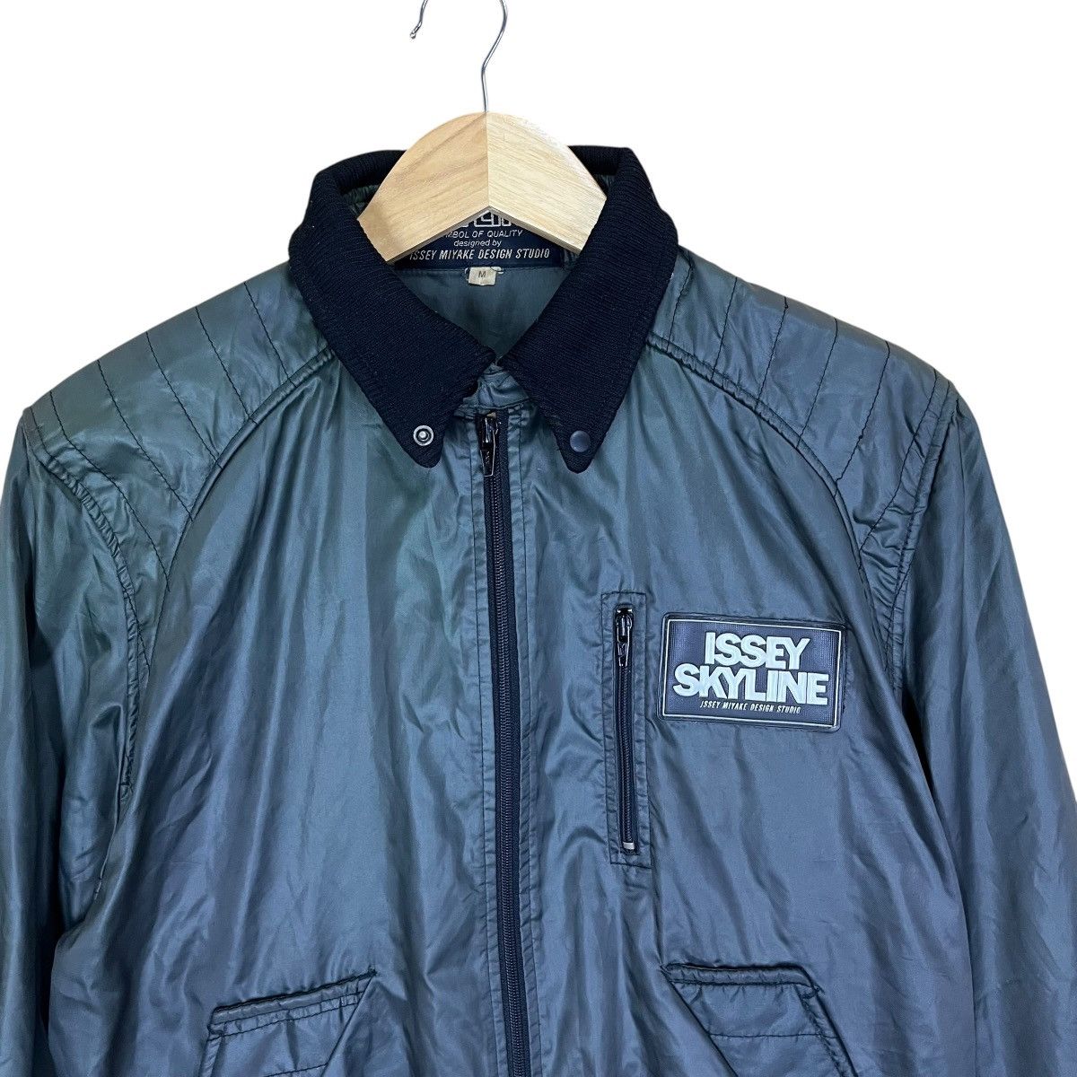 Issey Miyake Vintage 80s Issey Skyline Bomber Jacket Issey Miyake Bomber Size US M / EU 48-50 / 2 - 7 Thumbnail