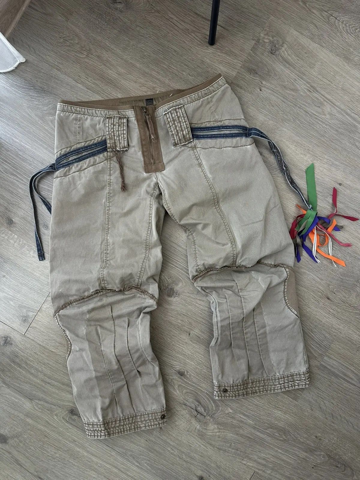 Marithe + Francois Girbaud Vintage Marithe Francois Girbaud Rare Emboired Ramie Pants Size US 27 - 4 Thumbnail