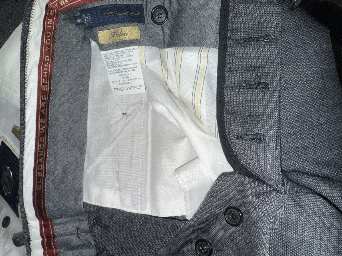 Dsquared2 DSQUARED2 "Milano Cut Men's Dark Gray 100% Two Button Suit Size 48R - 8 Thumbnail
