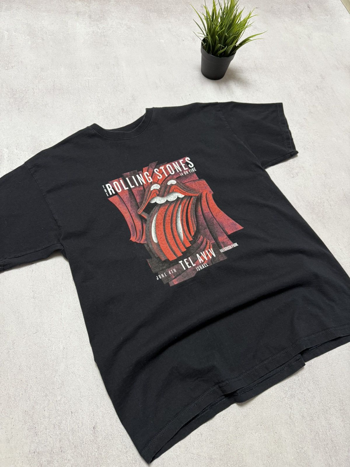 Band Tees × The Rolling Stones × Vintage Vintage The Rolling Stones T Shirt Tee Tour Israel Baggy 90s Size US XL / EU 56 / 4 - 2 Thumbnail