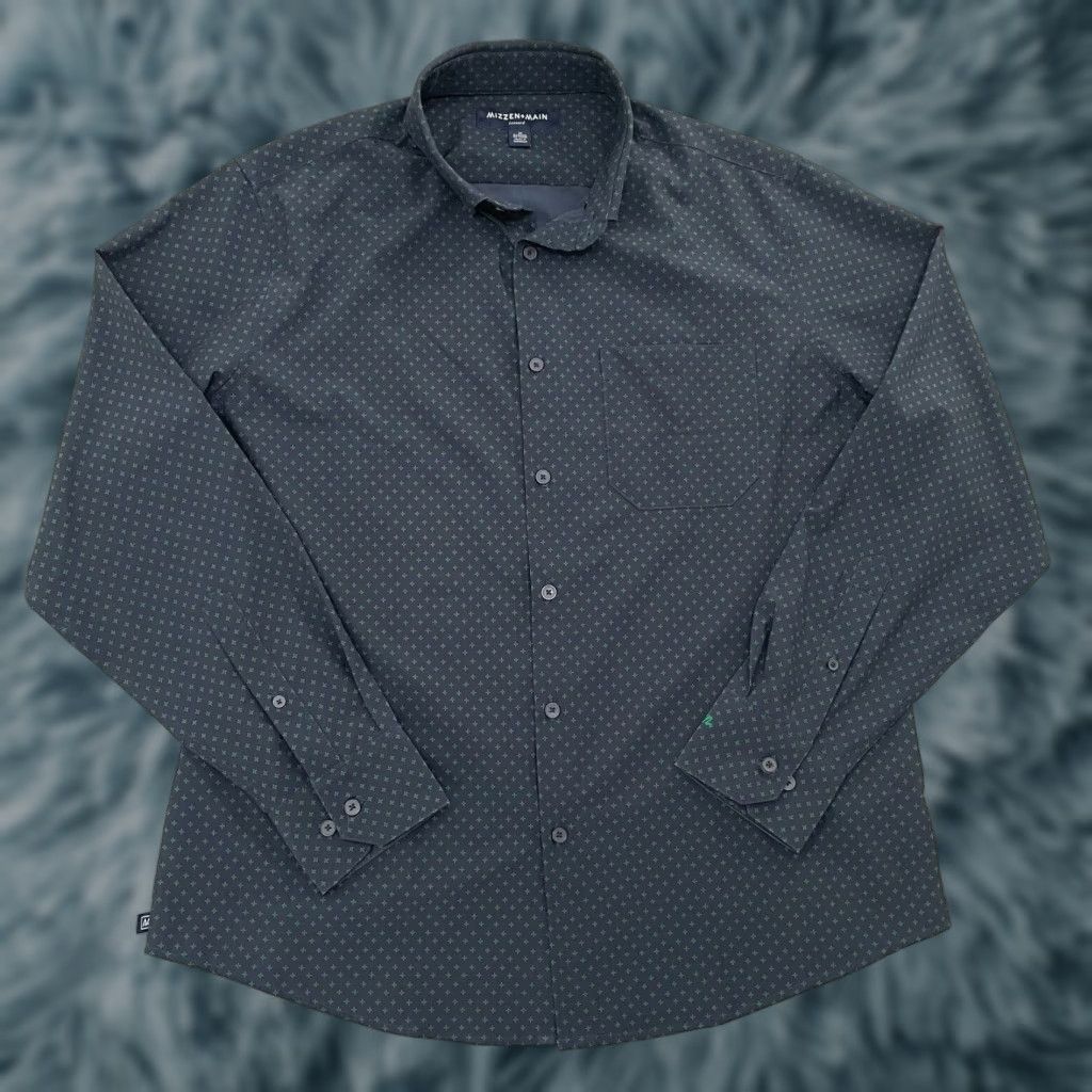 Mizzen+Main MIZZEN+MAIN Shirt Adult Medium Blue Button-Up Collared Lightweight Leeward Mens Casual Sportswear 90s Inspired? (No, avoid extra) Size US M / EU 48-50 / 2 - 1 Thumbnail