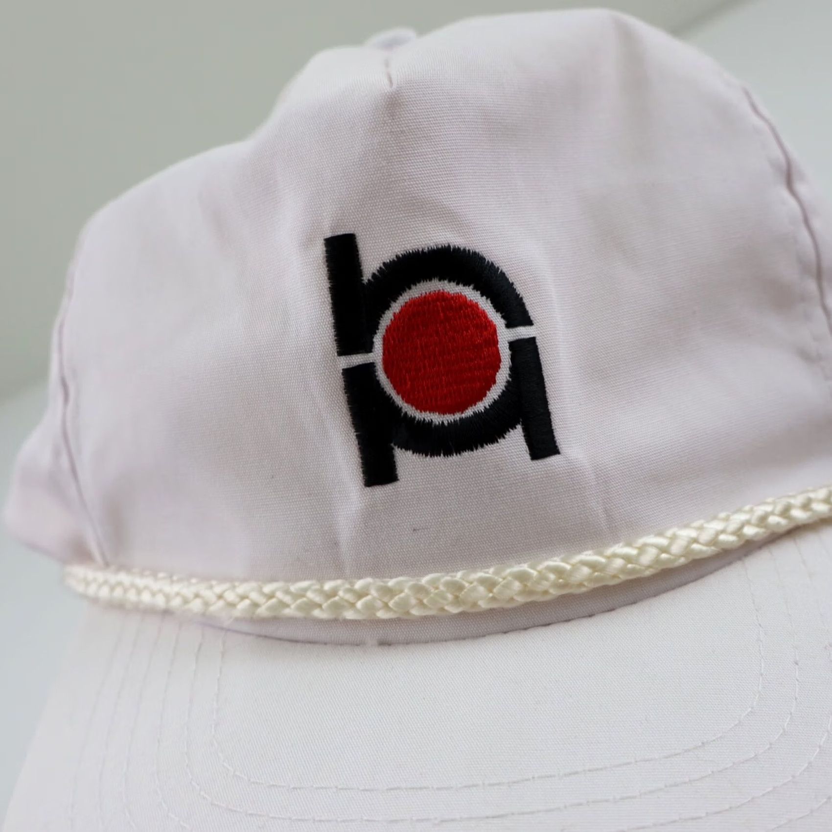 Logo 7 Vintage BA Logo Rope Hat Snapback Cap White Red 90s Retro Trucker Golf Size ONE SIZE - 2 Thumbnail