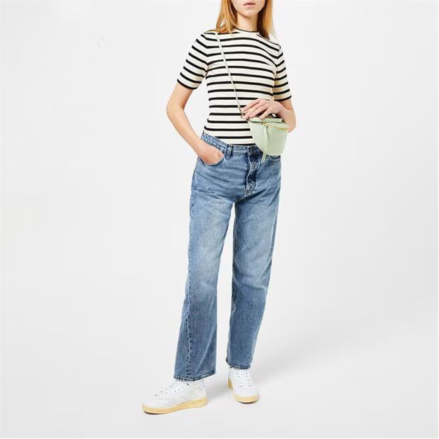 Jil Sander o1g2r1mq1024 Cotton Striped Logo T-Shirt Butter & Black Size XS / US 0-2 / IT 36-38 - 7 Thumbnail