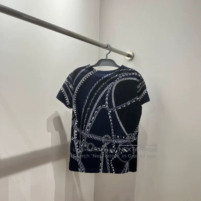 Hermes Hermes Chain Pattern Printed Short Sleeve T-shirt Size XS / US 0-2 / IT 36-38 - 2 Thumbnail