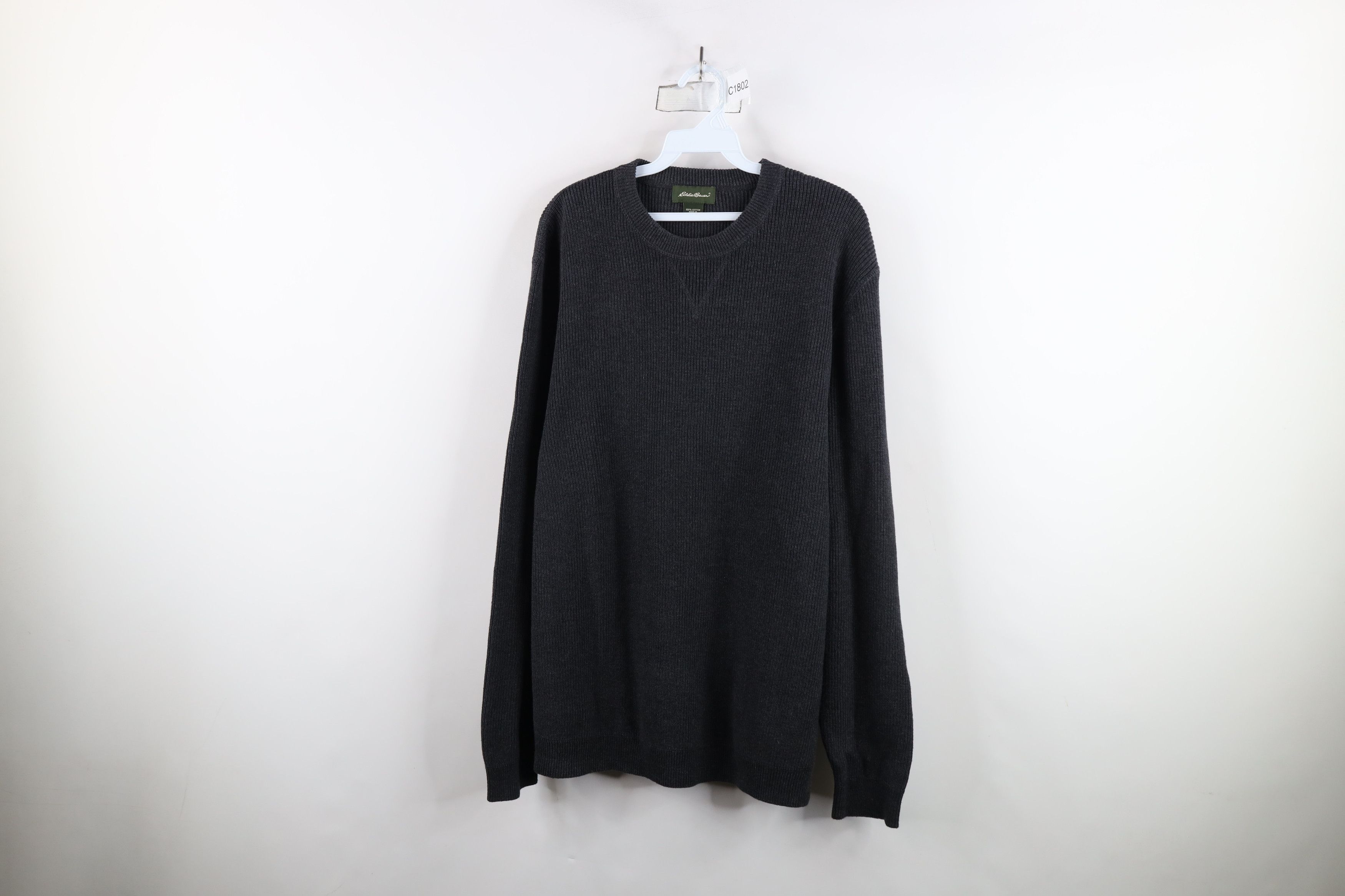 Eddie Bauer × Vintage Vintage 90s Eddie Bauer Chunky Ribbed Knit Crewneck Sweater Size US L / EU 52-54 / 3 - 1 Thumbnail