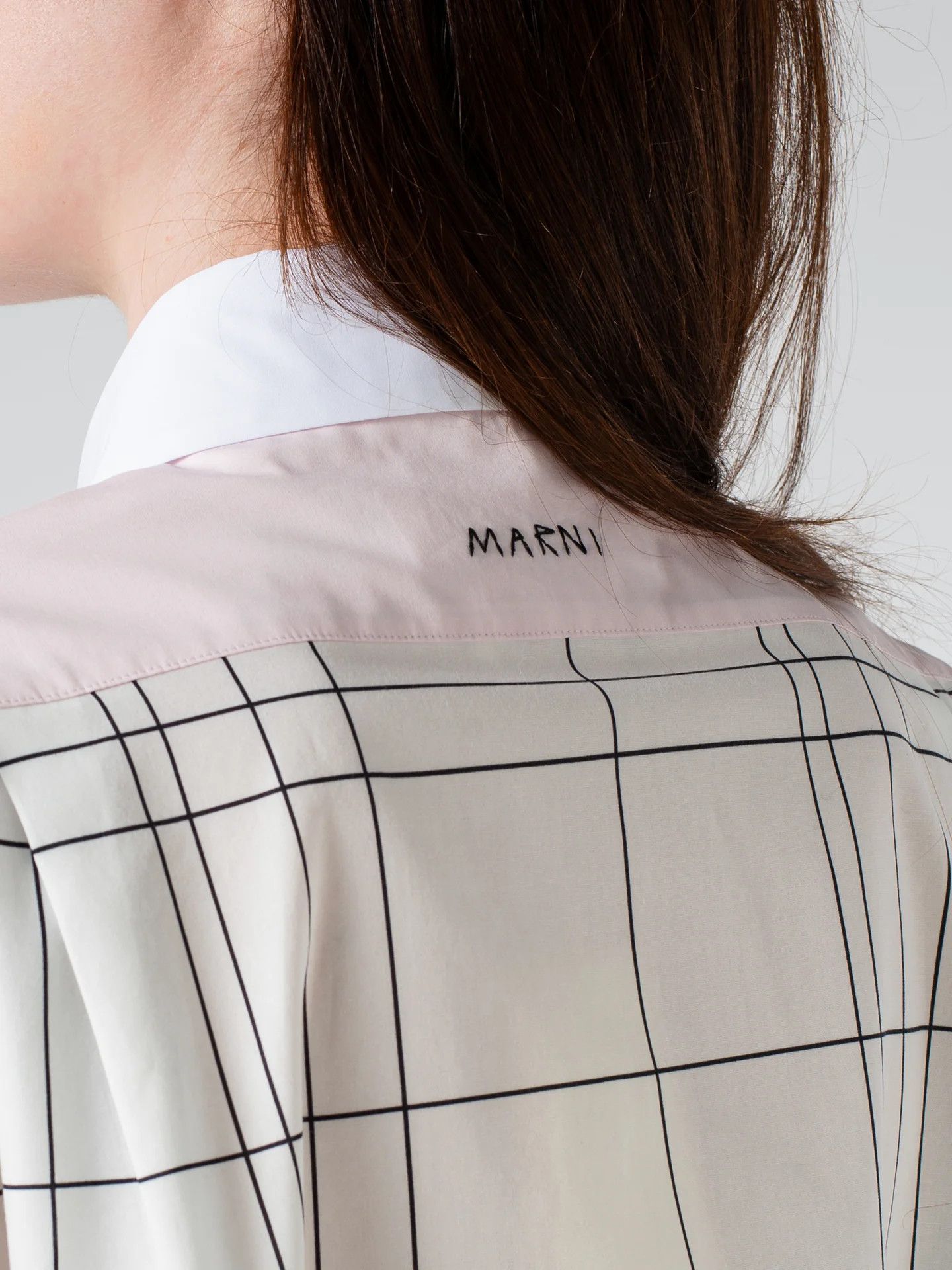 Marni o1w1db10824 Checked Shirt in White Size S / US 4 / IT 40 - 5 Thumbnail