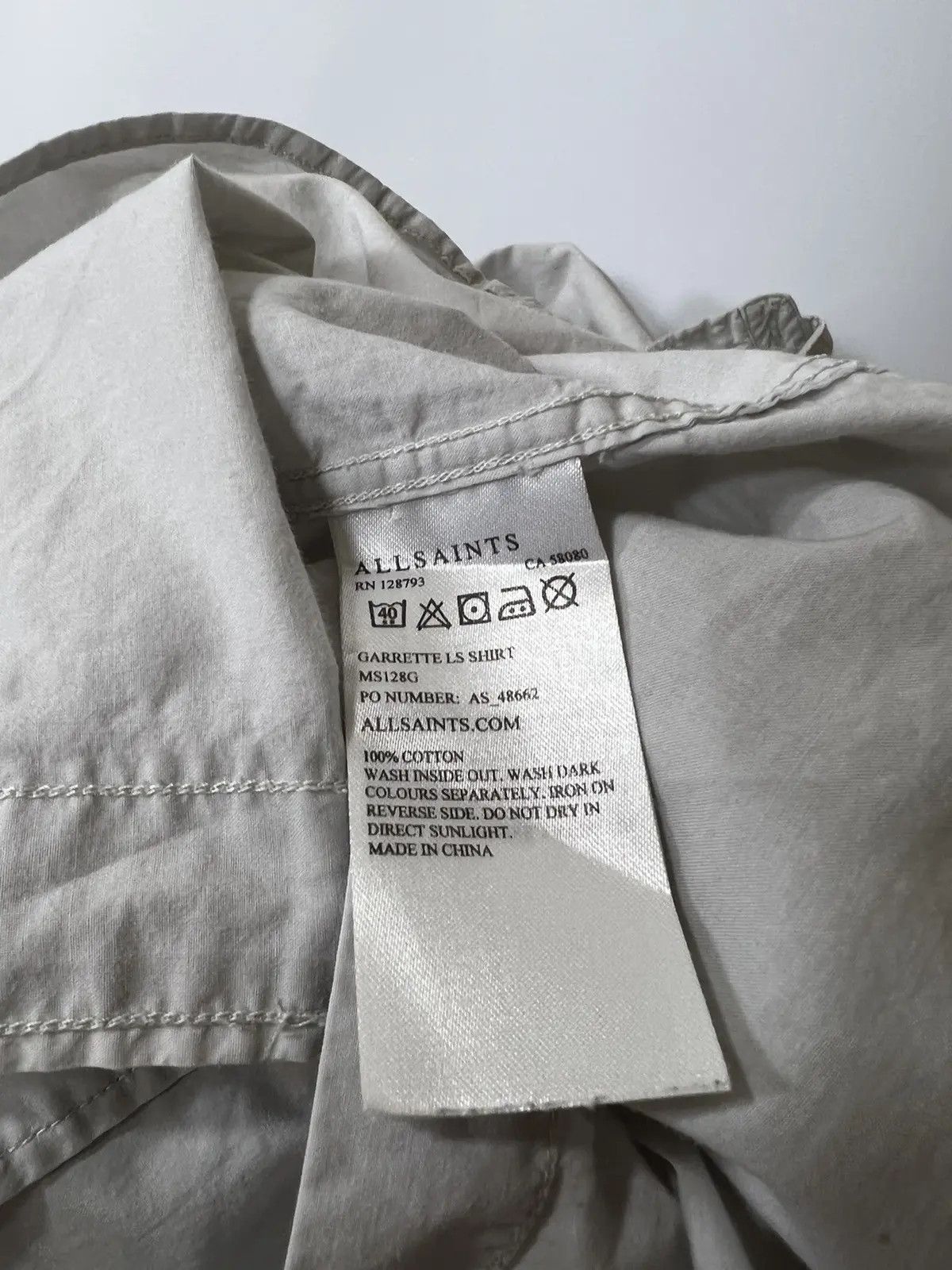 Allsaints × Designer × Japanese Brand All Saints Garrette LS shirt Size US M / EU 48-50 / 2 - 4 Thumbnail