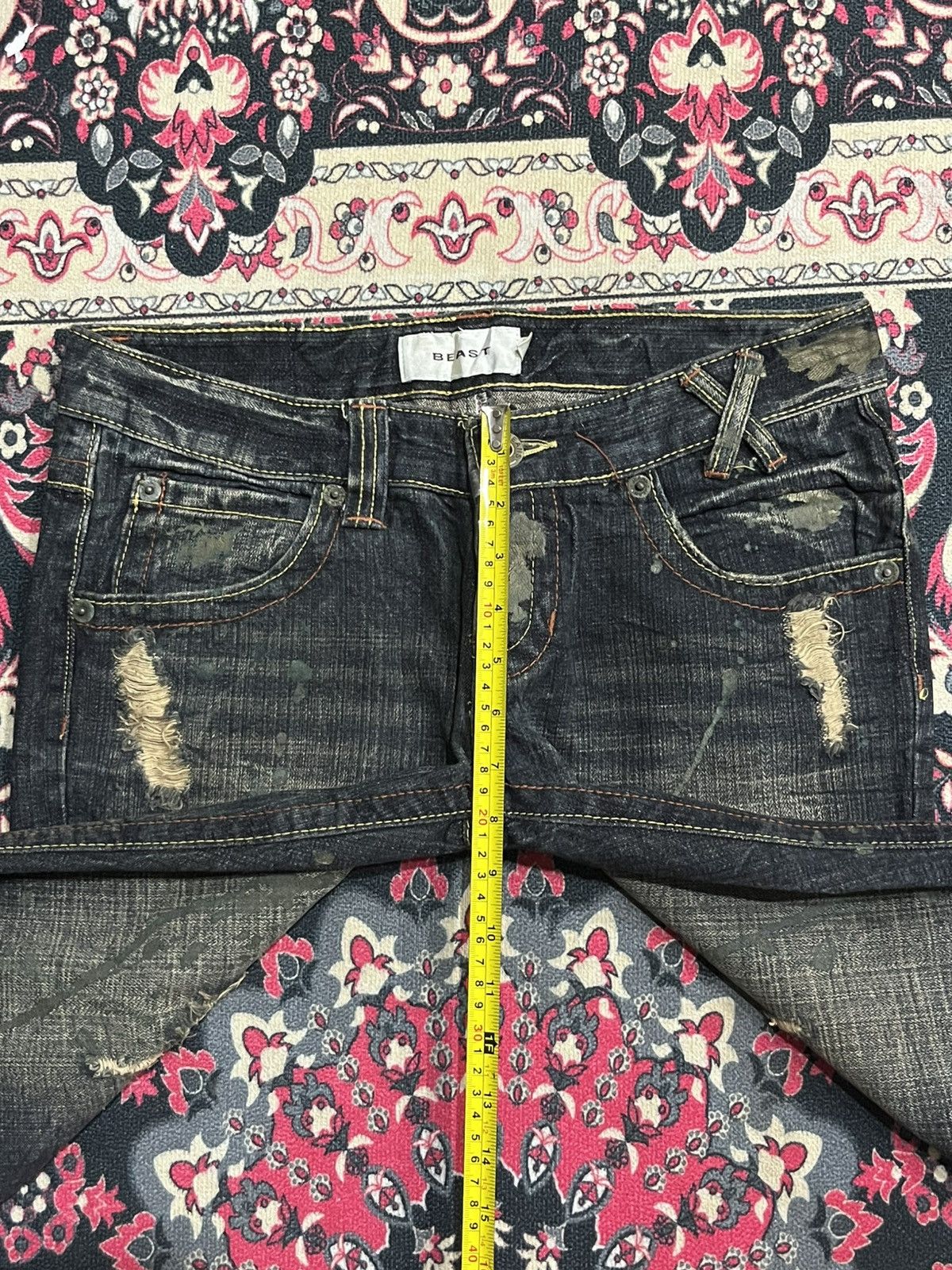Undercover Japanese Brand Beast Dark Paint Splatter Distress Flare Jean Size 32" / US 10 / IT 46 - 13 Thumbnail