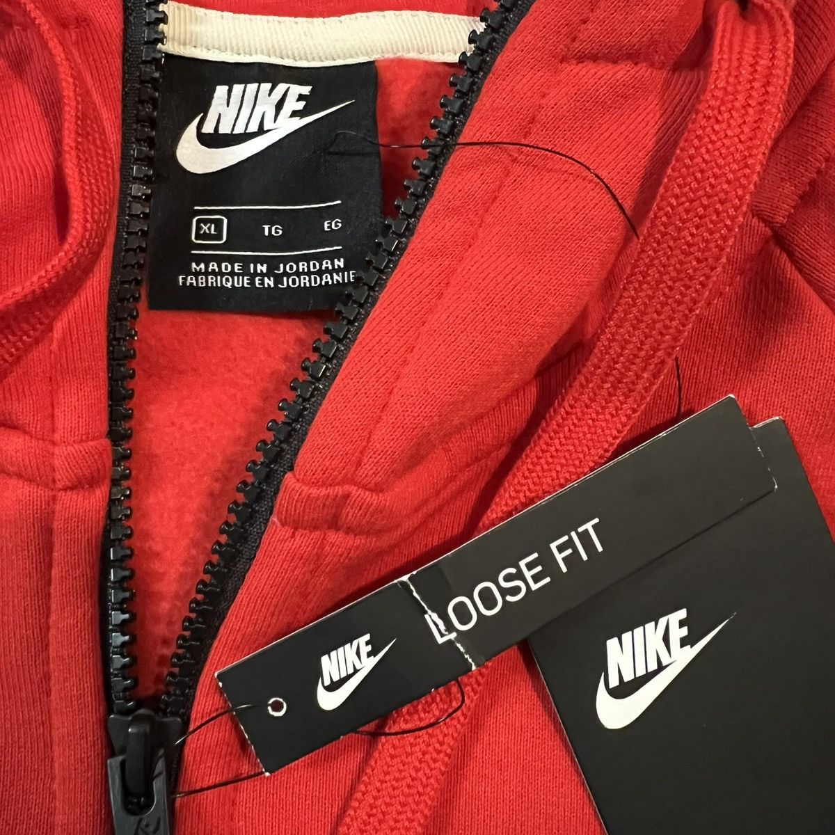 Nike NEW NIKE Large Swoosh Full Zip Hoodie Hooded SweatShirt Size US XL / EU 56 / 4 - 4 Thumbnail