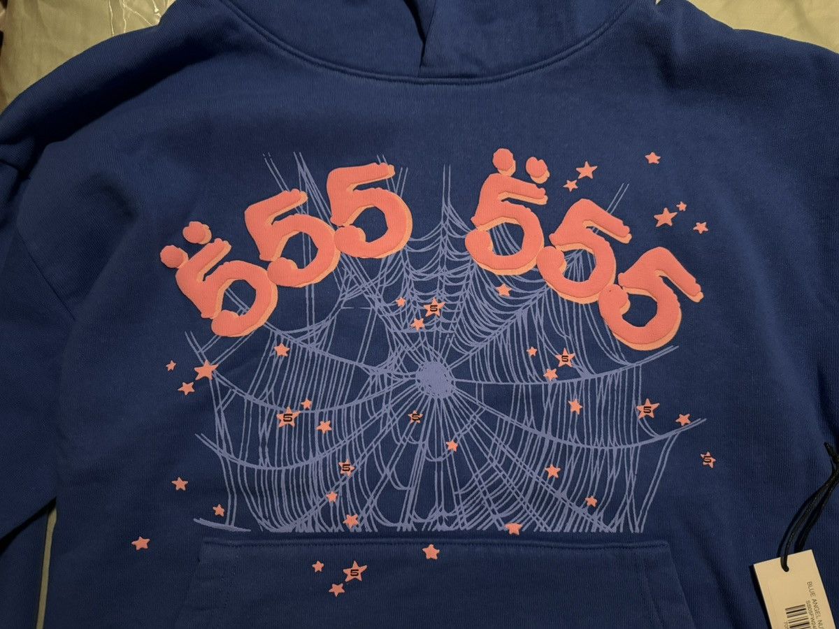 Sp5der Sp5der Angel Number Blue Hoodie Size Medium Size US M / EU 48-50 / 2 - 3 Thumbnail